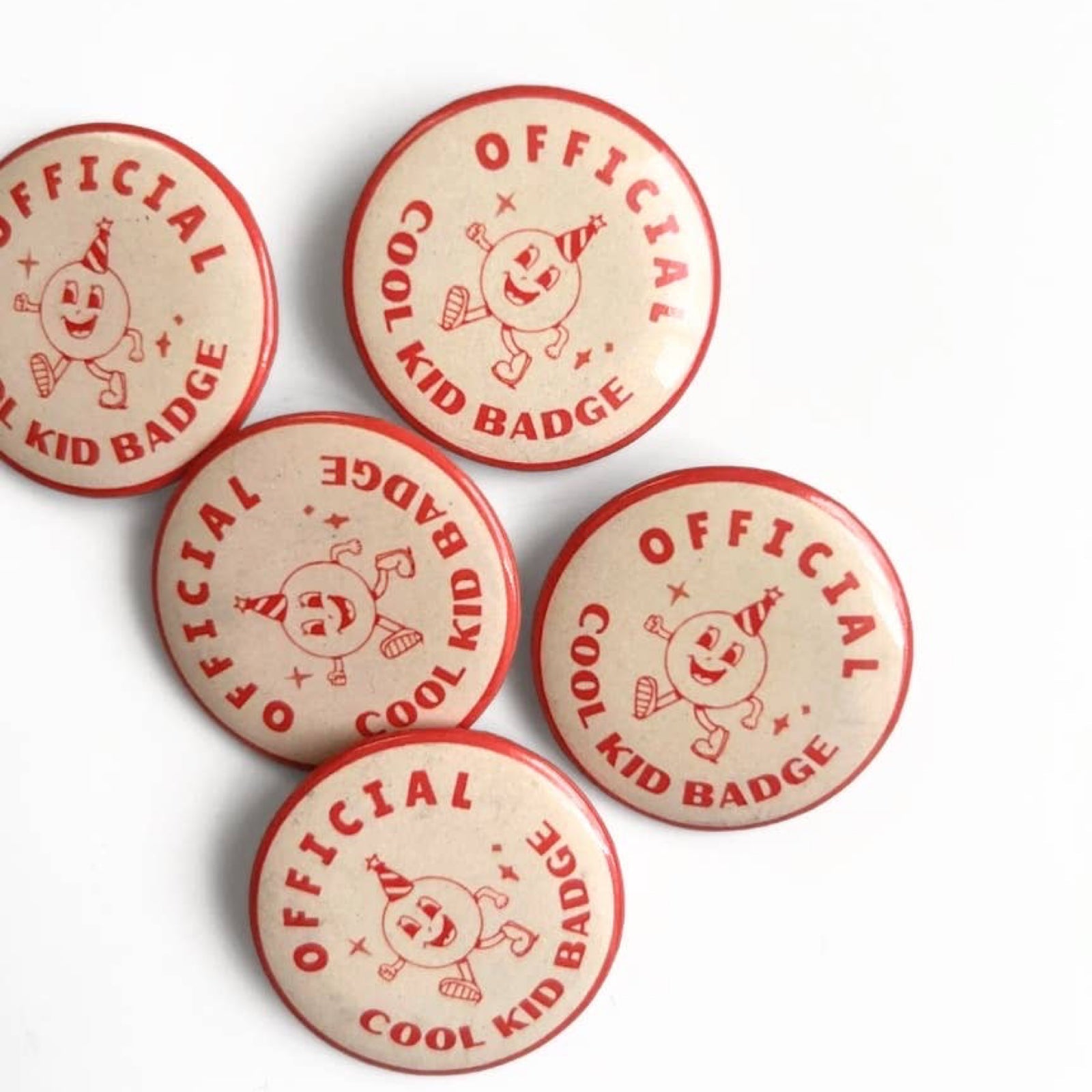 1.5" Official Cool Kid Vintage Style Button Pin - bubblegum market