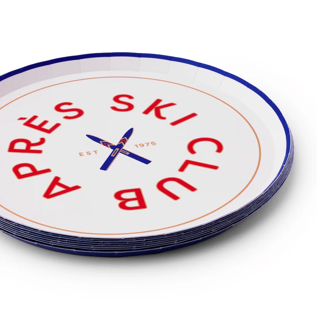 Apres Ski Paper Plates 8"