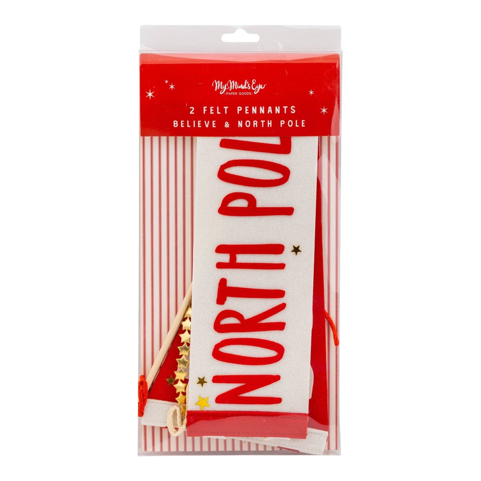 Believe / North Pole Felt Pennants (Set of 2)