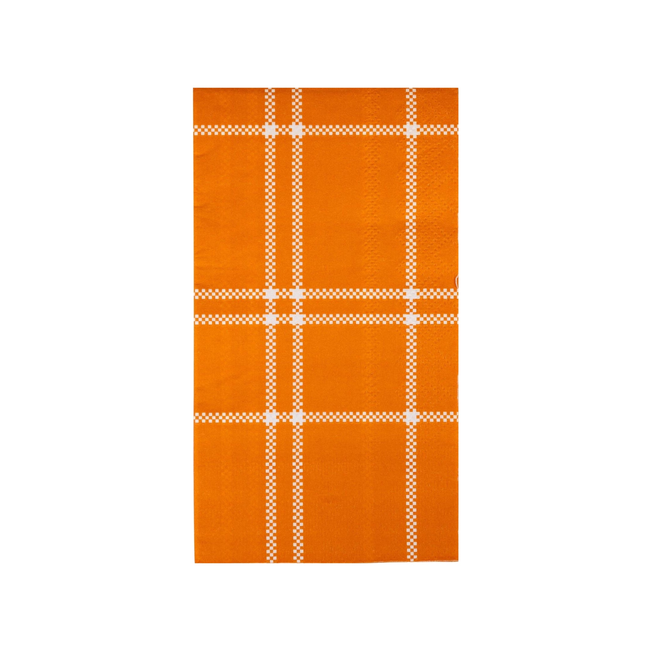 Orange Windowpane Guest Napkins