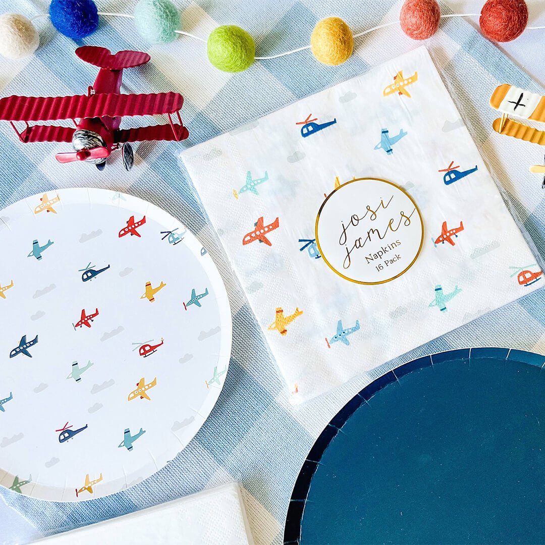 Airplane Party Large Napkins - bubblegum market