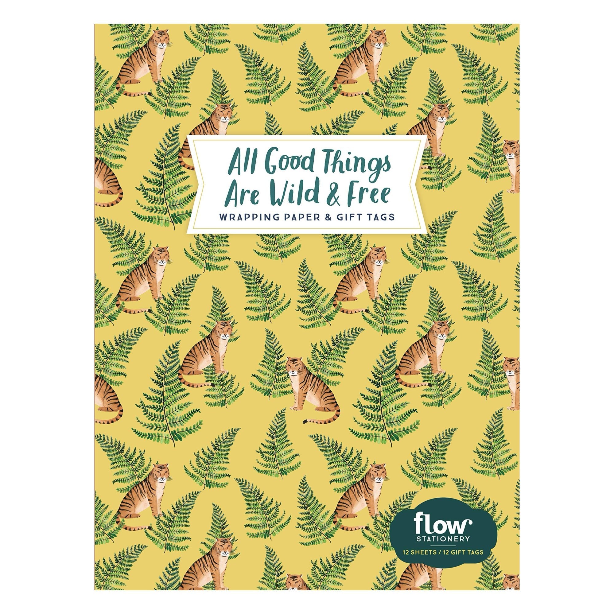 All Good Things Are Wild and Free Wrapping Paper and Gift Tags - bubblegum market