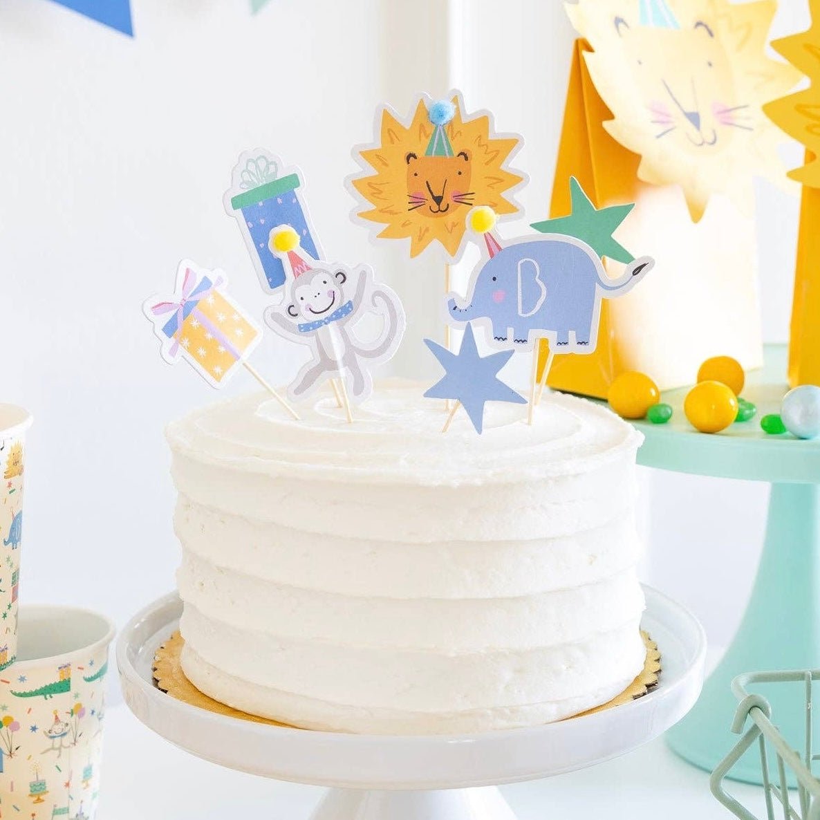 Animal Party Cake / Cupcake Toppers (8 pc) - bubblegum market
