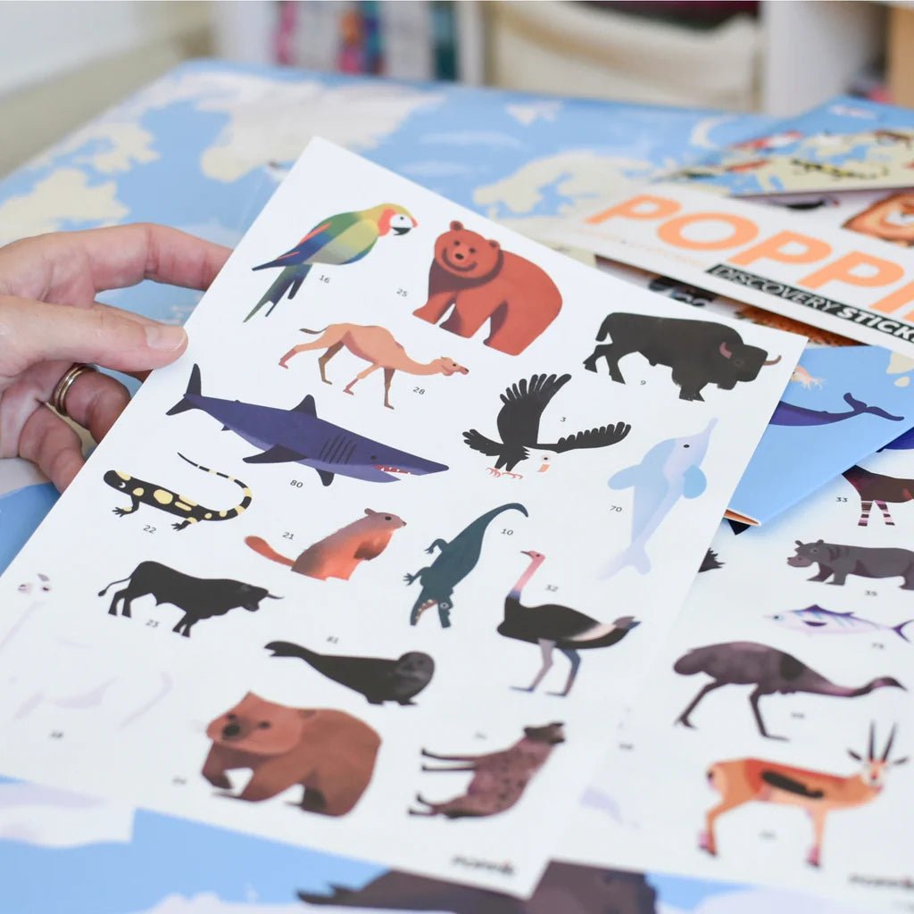 Animals of the World Discovery Sticker Poster - bubblegum market
