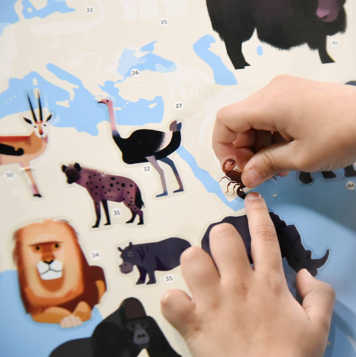 Animals of the World Discovery Sticker Poster - bubblegum market