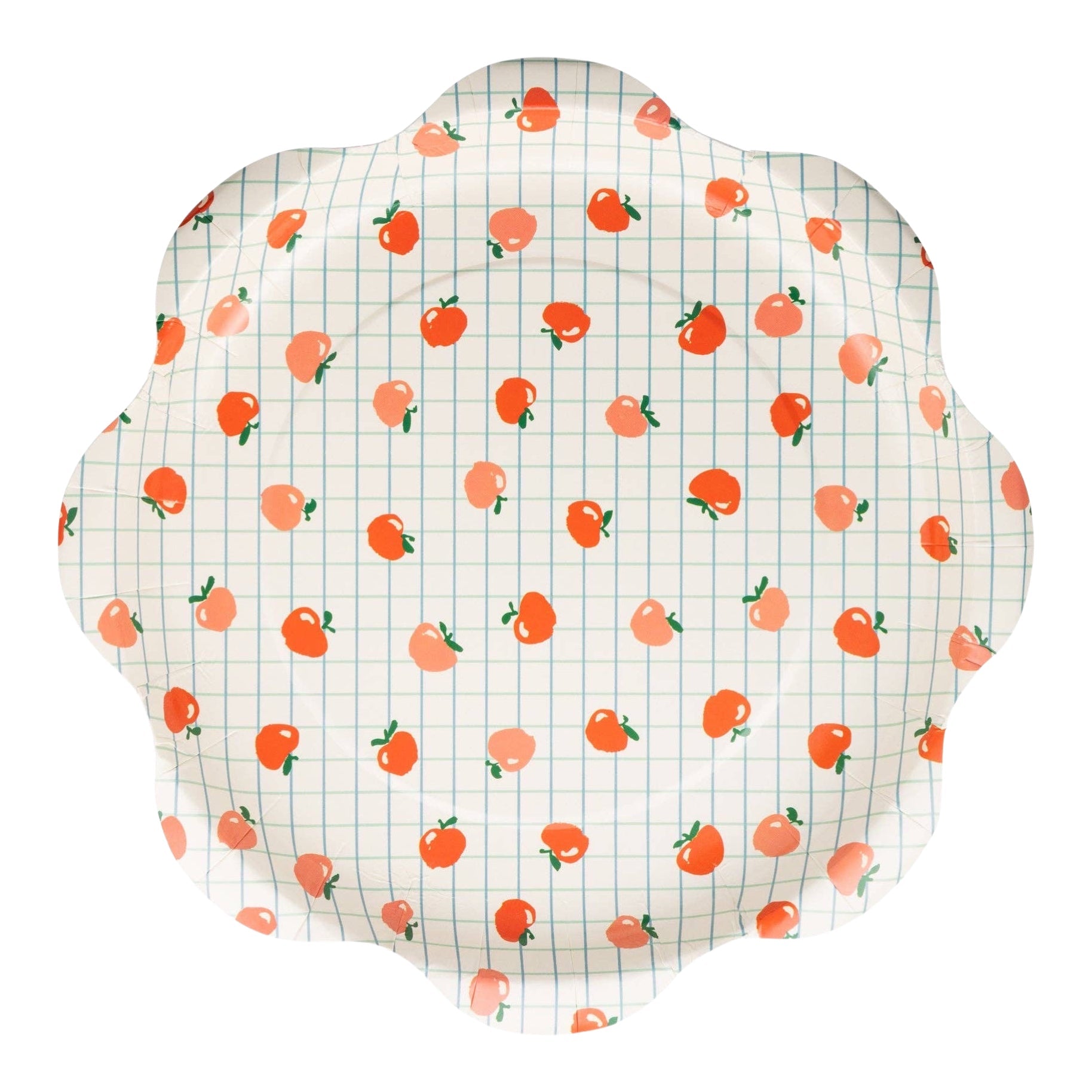 Apple Pattern Paper Plates 10" - bubblegum market