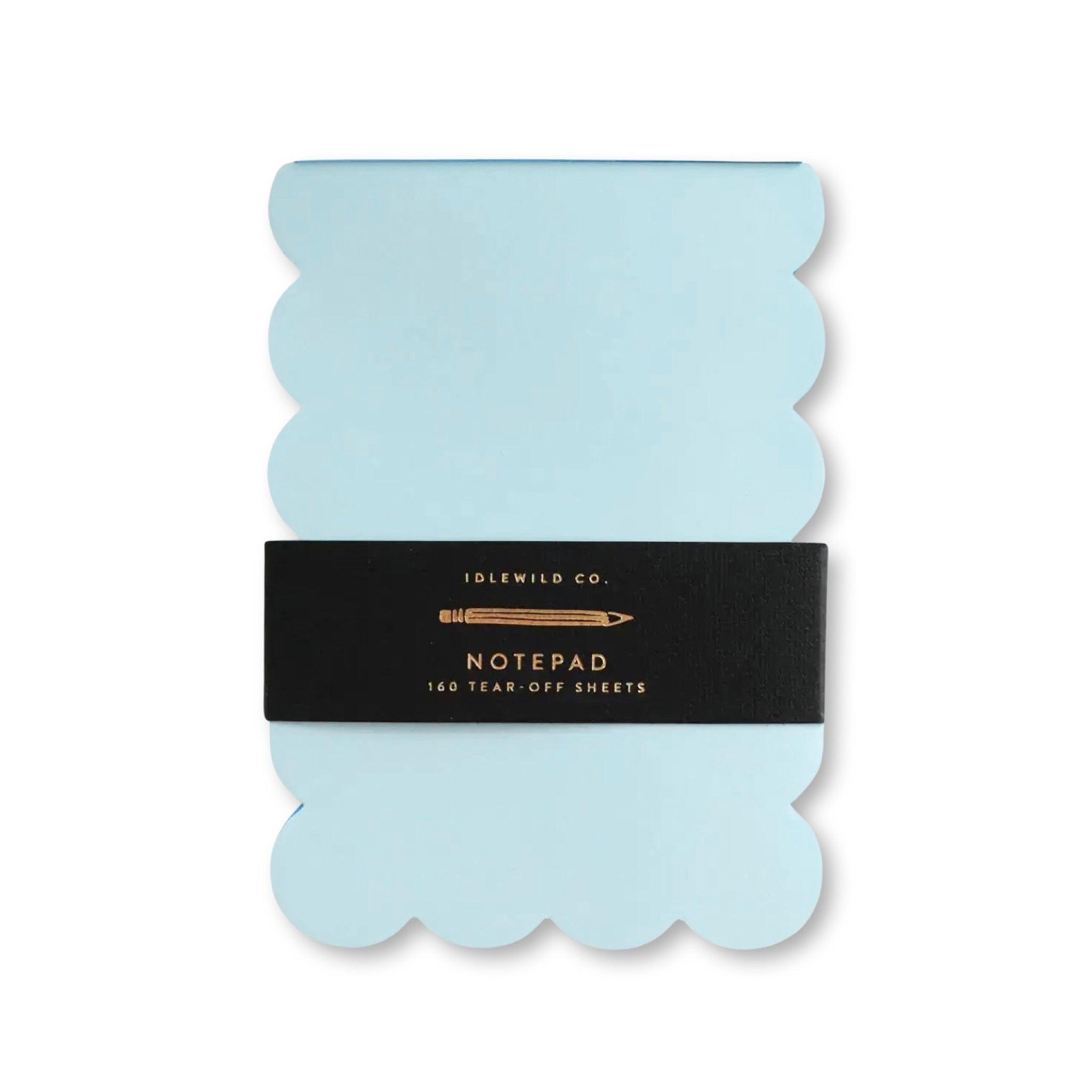 Aqua + Blue Duotone Scalloped Notepad - bubblegum market