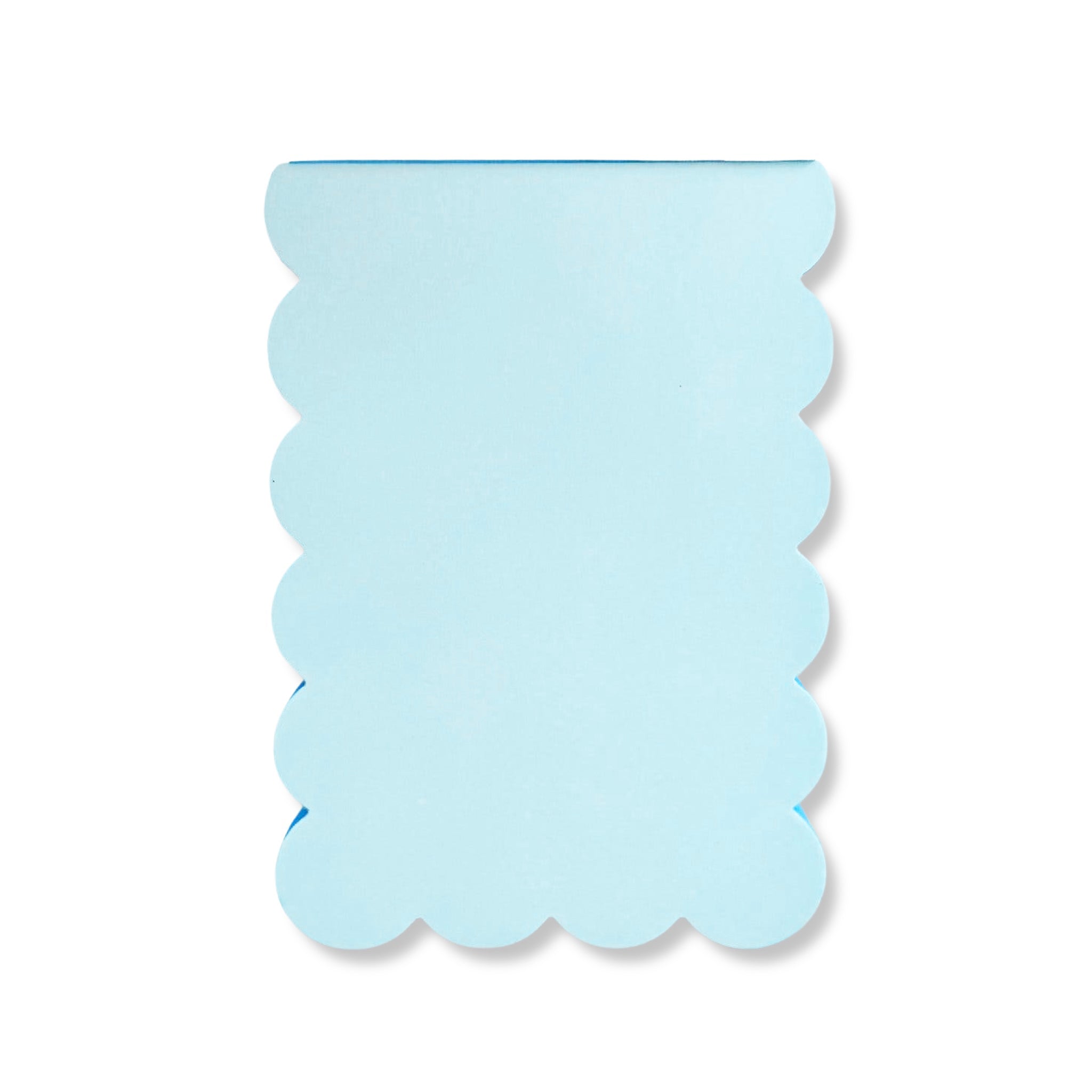 Aqua + Blue Duotone Scalloped Notepad - bubblegum market