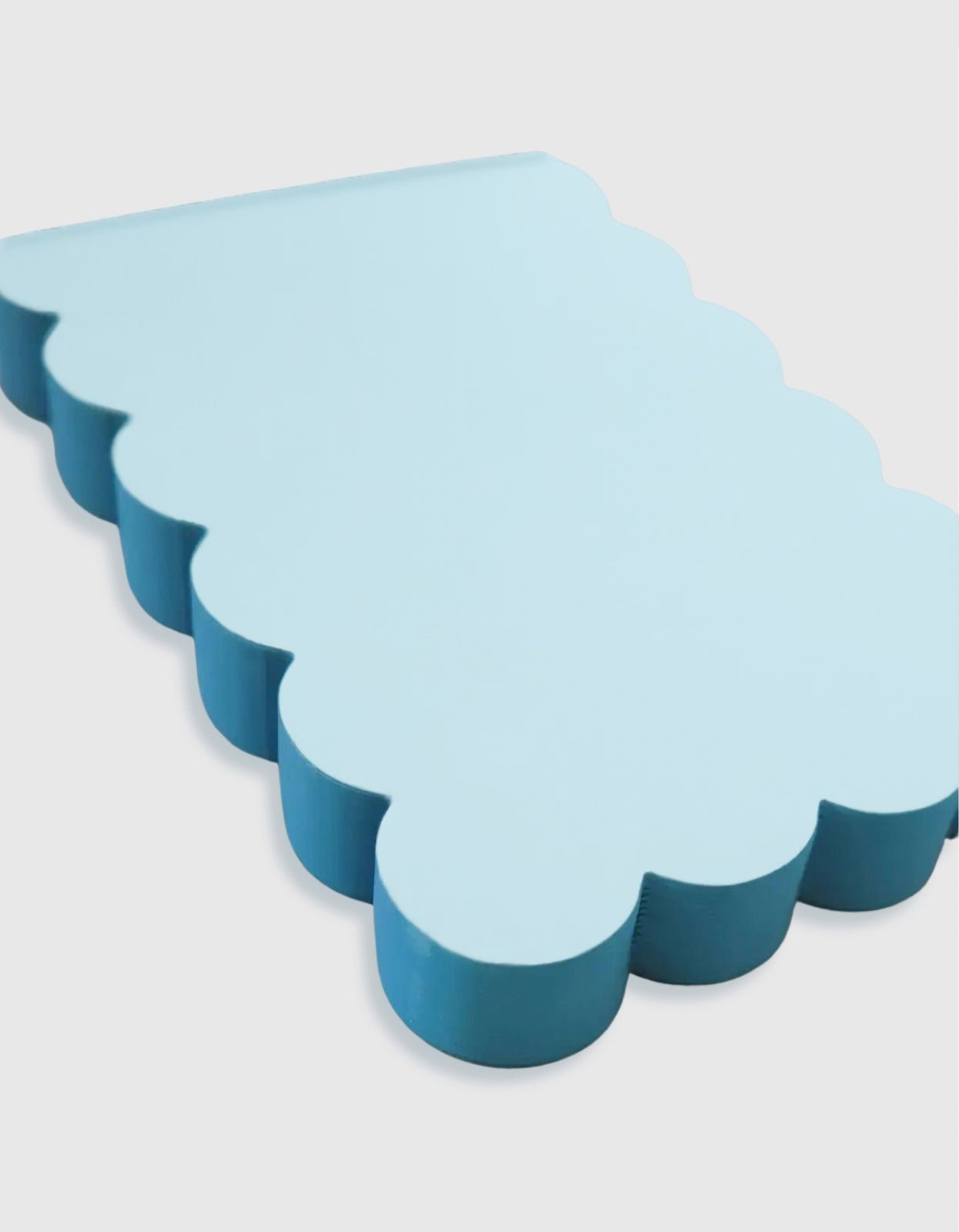 Aqua + Blue Duotone Scalloped Notepad - bubblegum market