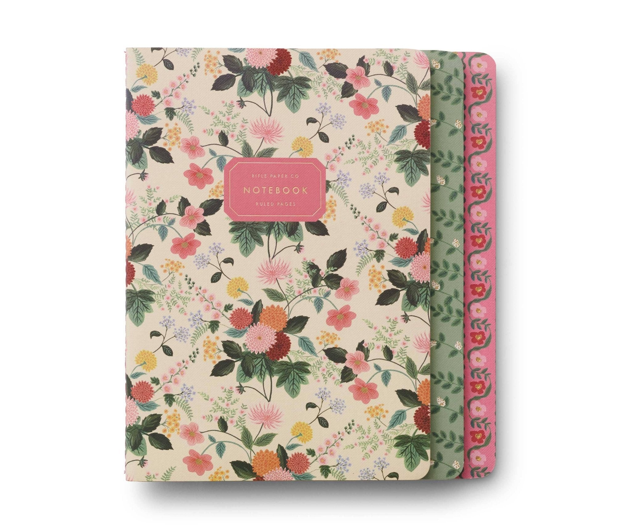 Assorted Set of 3 Dahlia Notebooks - bubblegum market