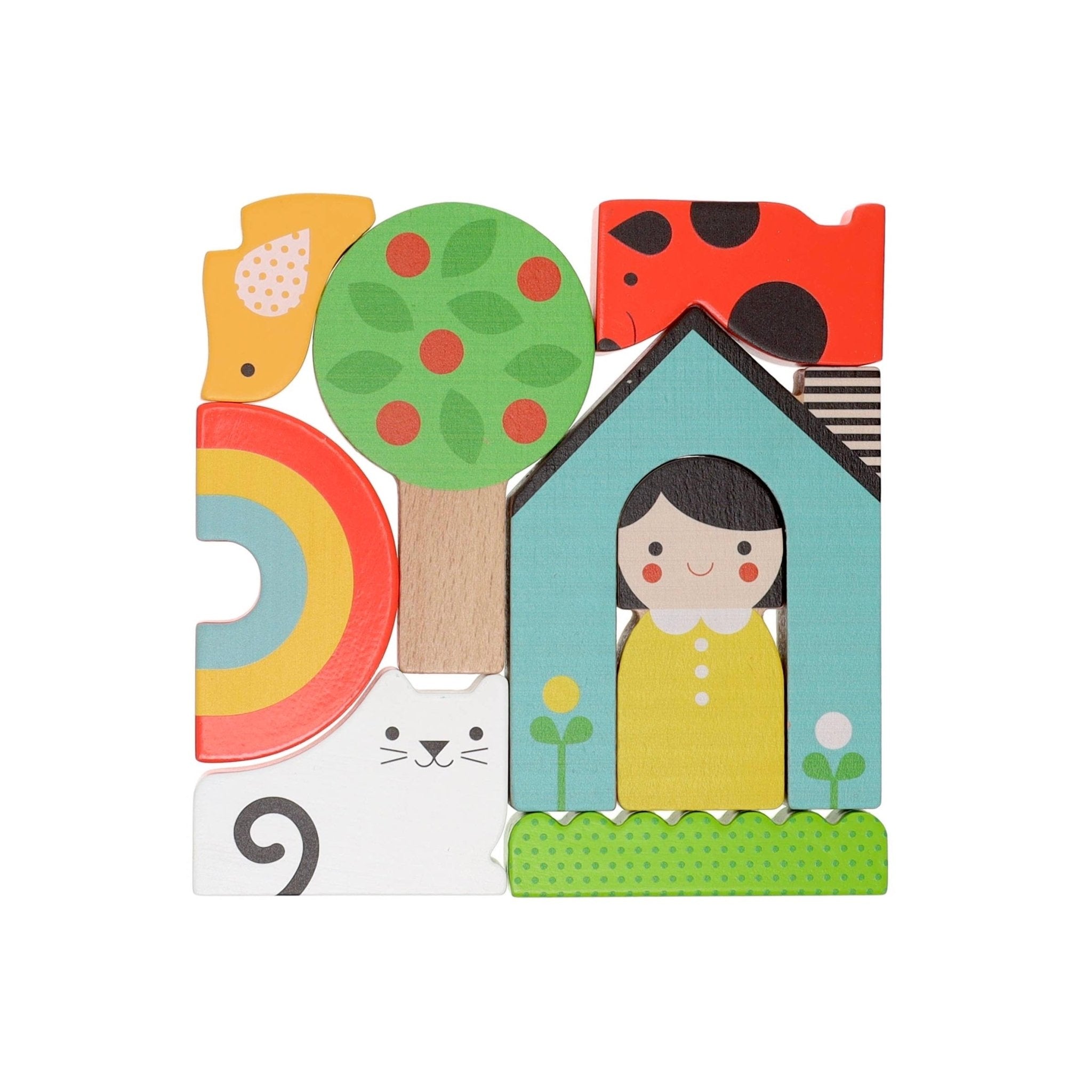 At Home Wooden Puzzle + Play Set - bubblegum market