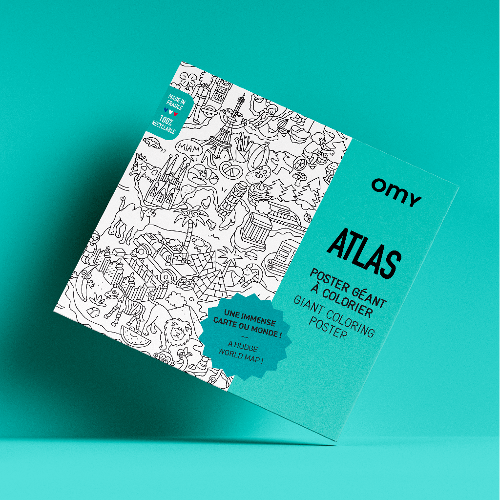 Atlas Giant Coloring Poster - bubblegum market