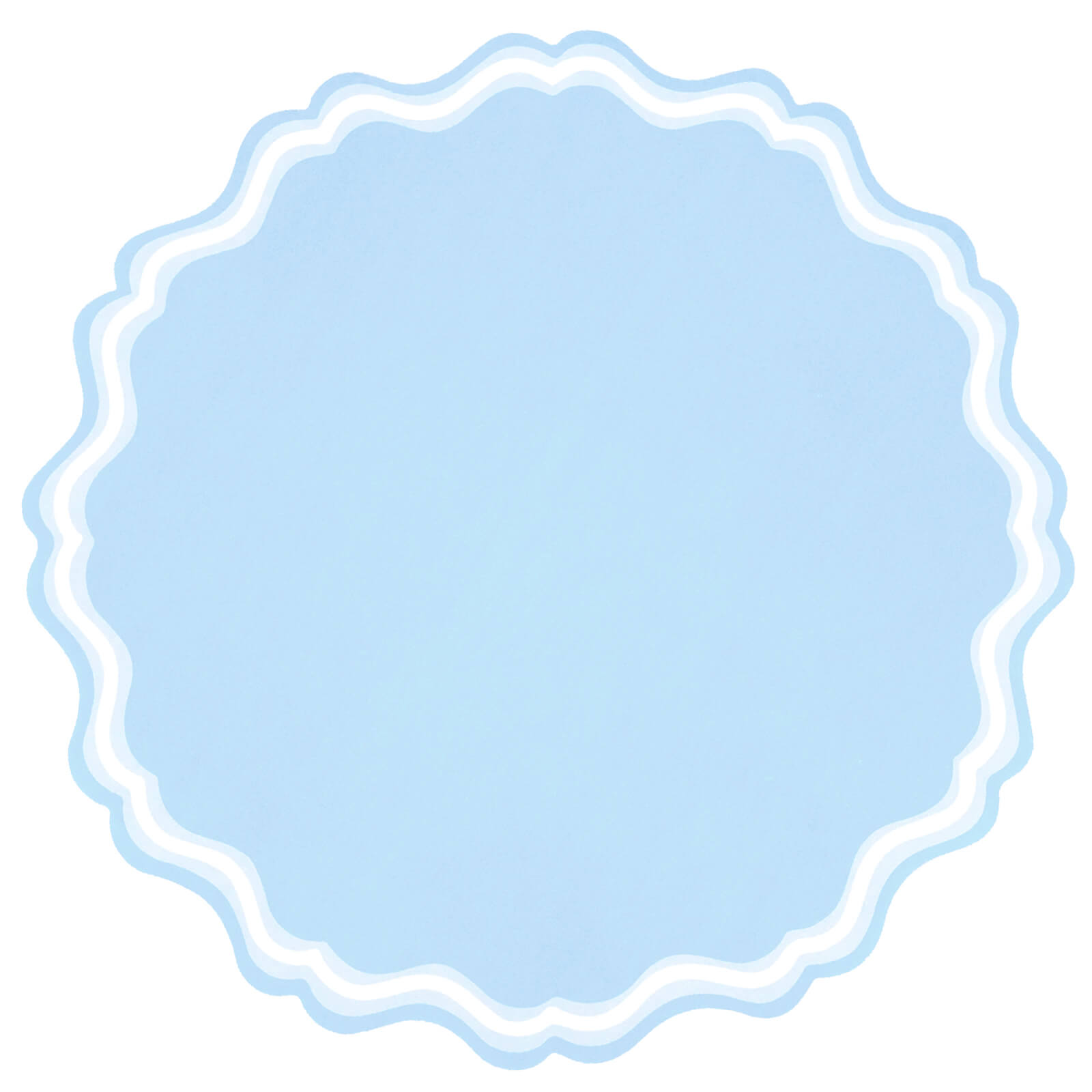 Baby Blue Fancy Scallop Paper Placemats - bubblegum market