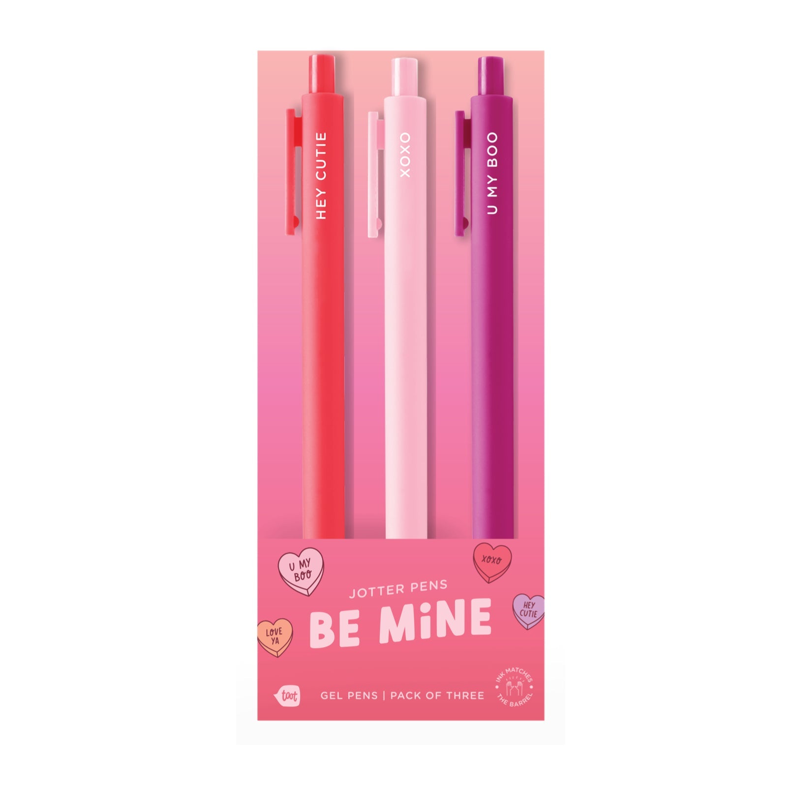 BE MINE Jotter Pen Set - bubblegum market