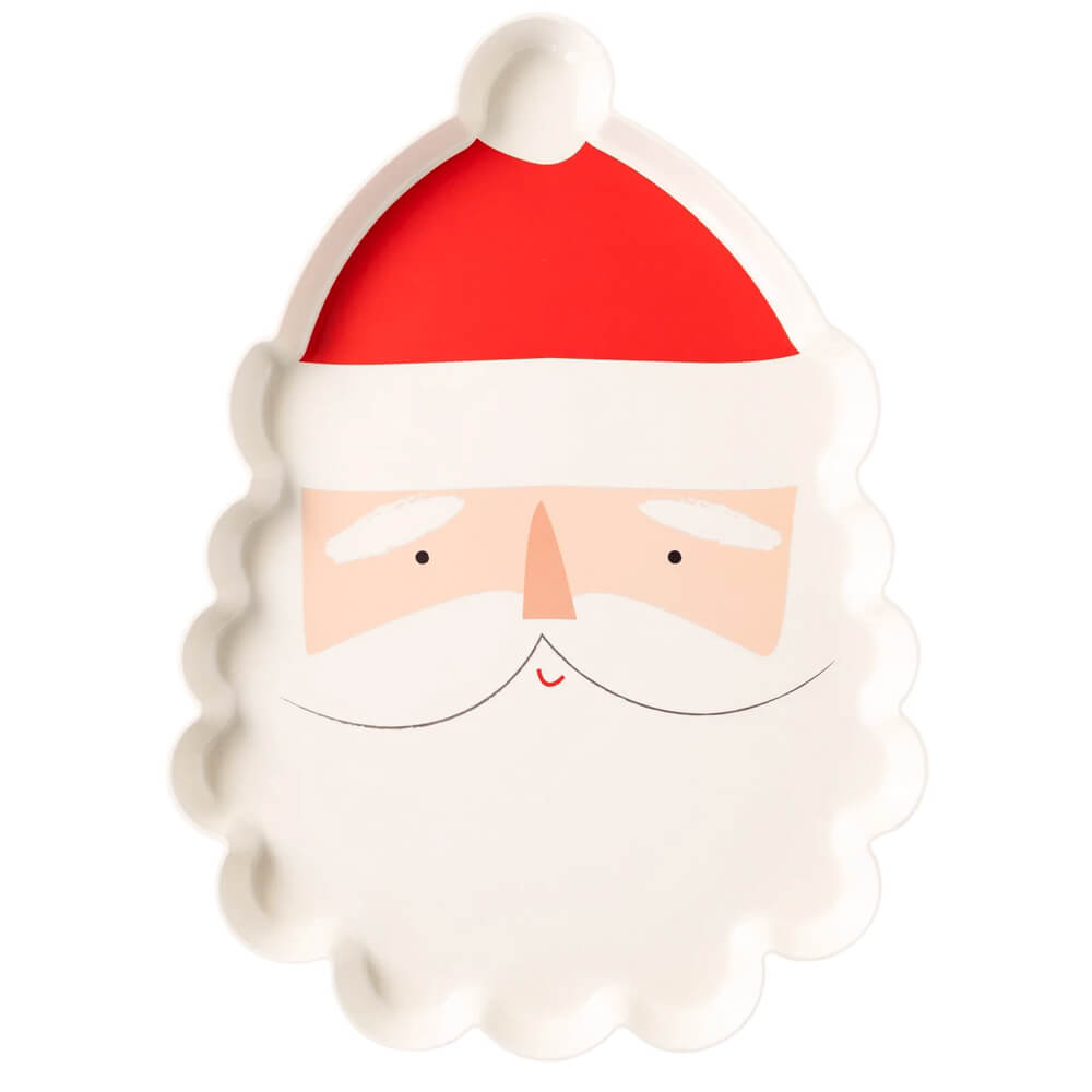 Believe Christmas Santa Head Melamine Platter - bubblegum market