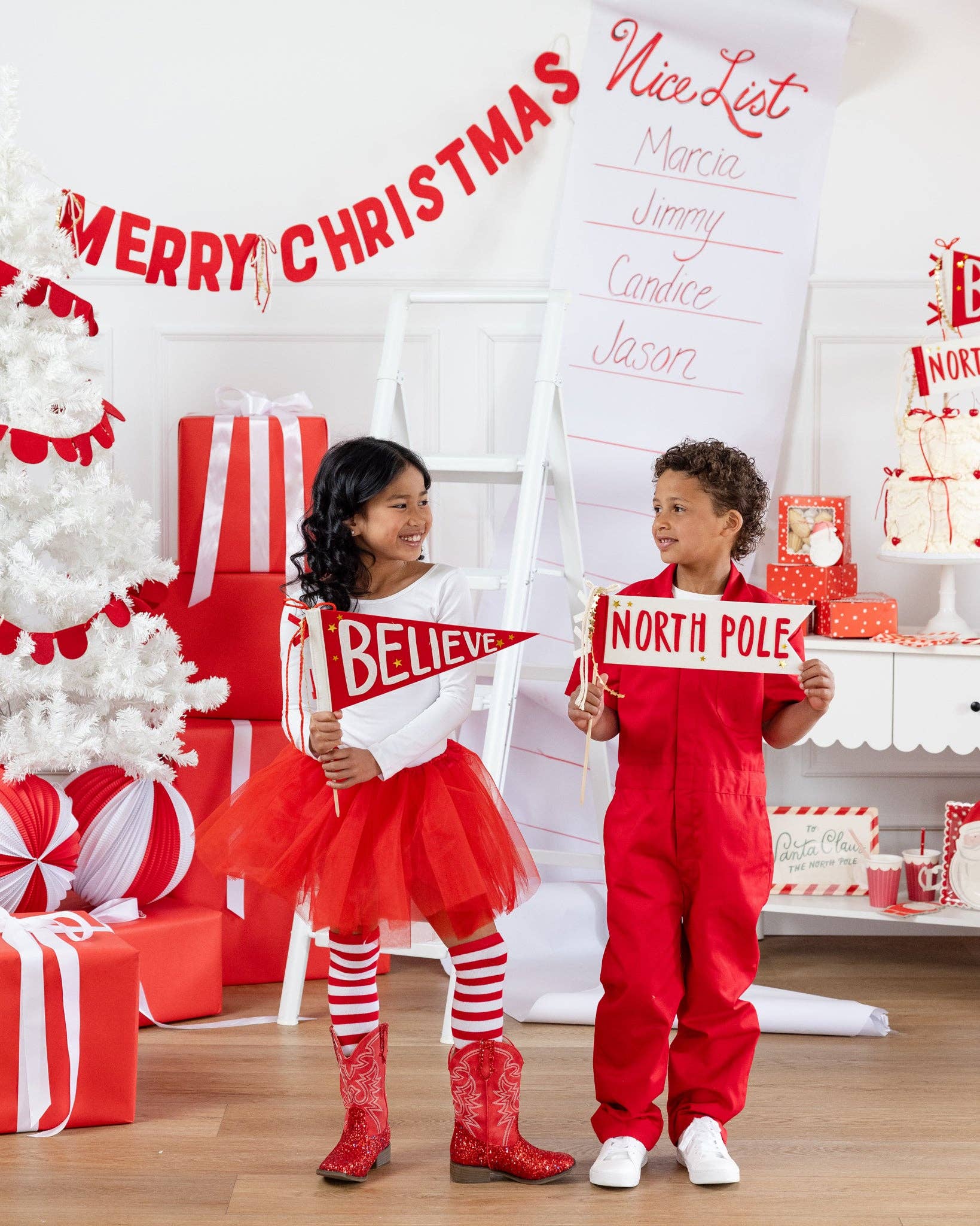 Believe / North Pole Felt Pennants (Set of 2) - bubblegum market