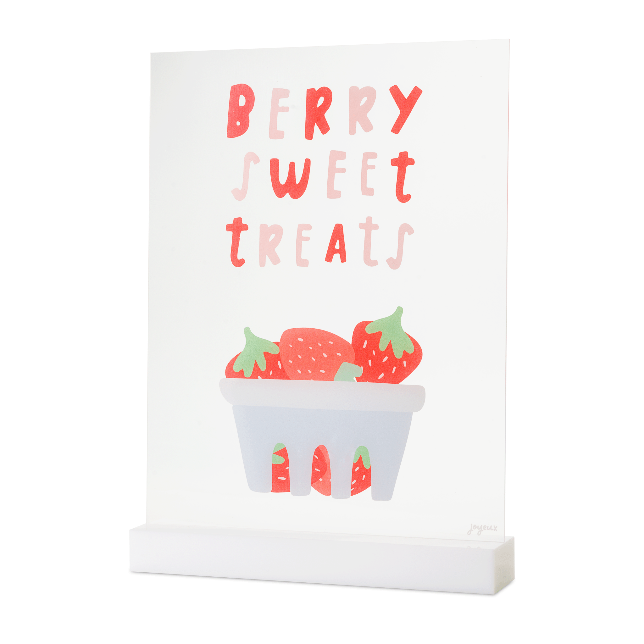 BERRY SWEET TREATS Acrylic Party Table Sign - bubblegum market
