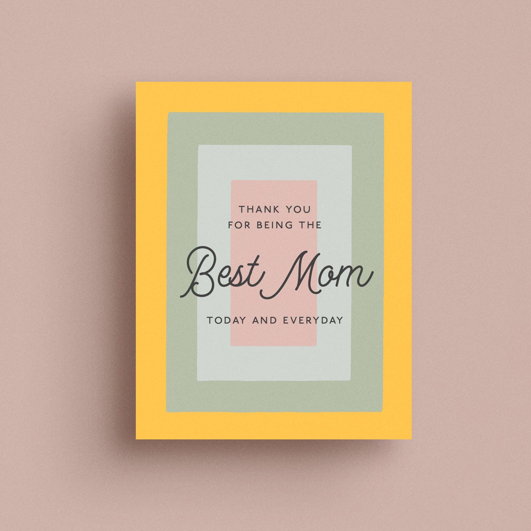 Best Mom Mother's Day Greeting Card - bubblegum market