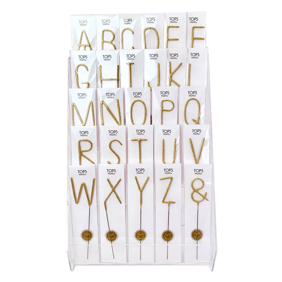 Big Golden Sparkler Wand Letter 8" - bubblegum market