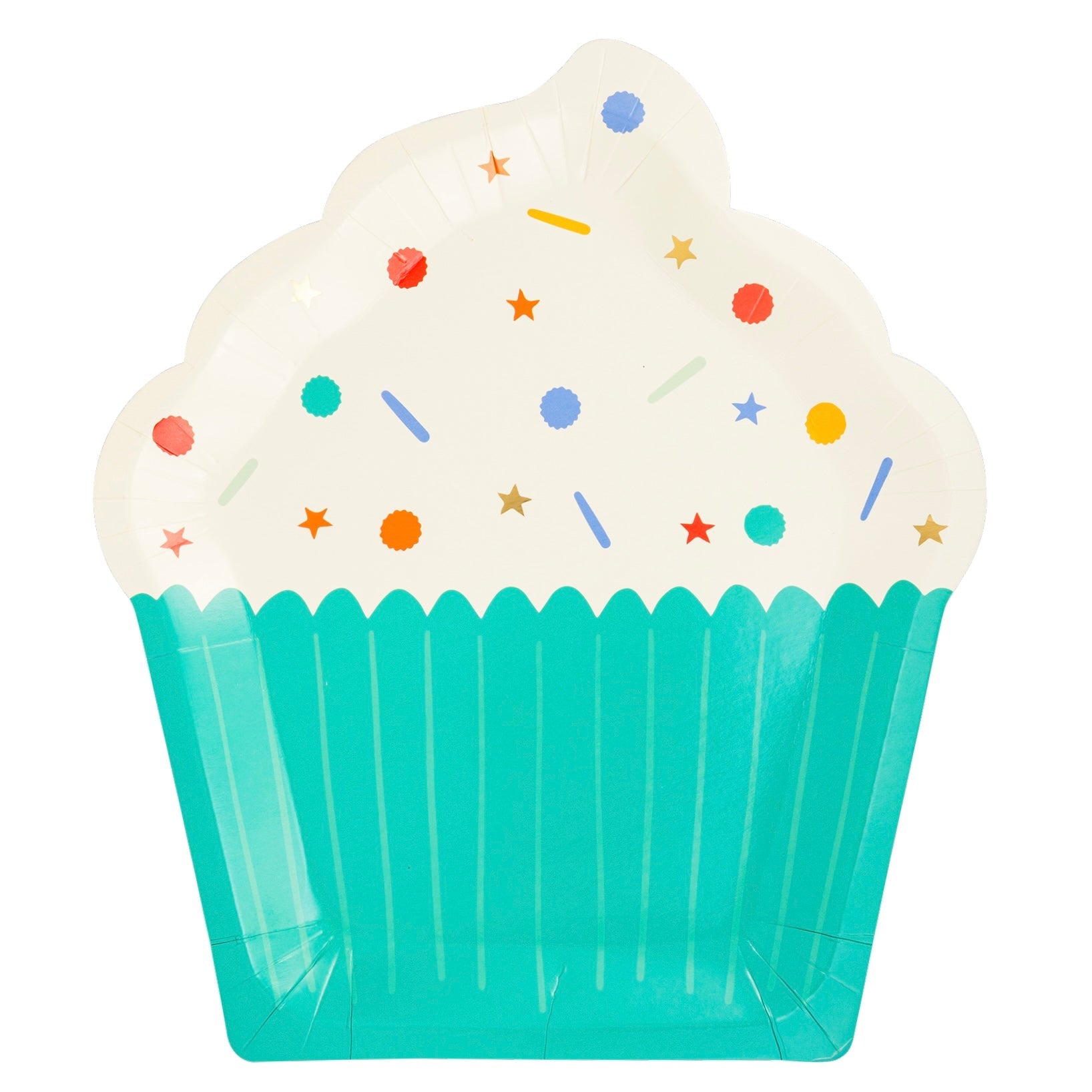 Birthday Cupcake Shaped Paper Plates 10" - bubblegum market