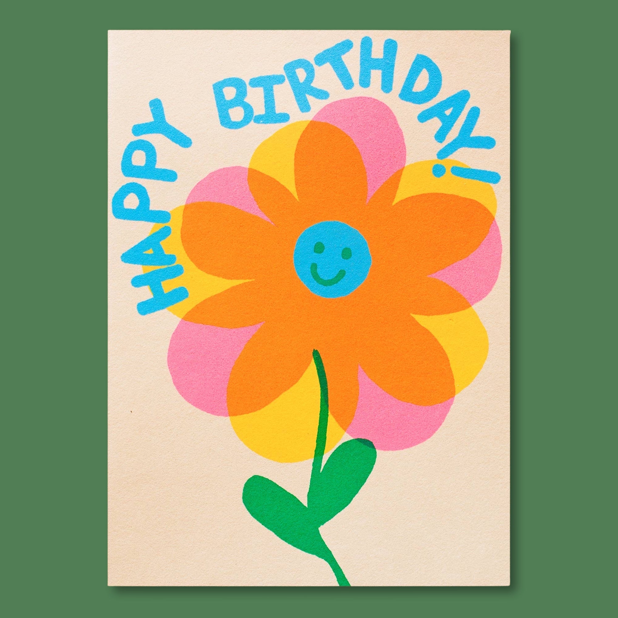 BIRTHDAY FLOWER GREETING CARD - bubblegum market