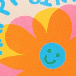 BIRTHDAY FLOWER GREETING CARD - bubblegum market