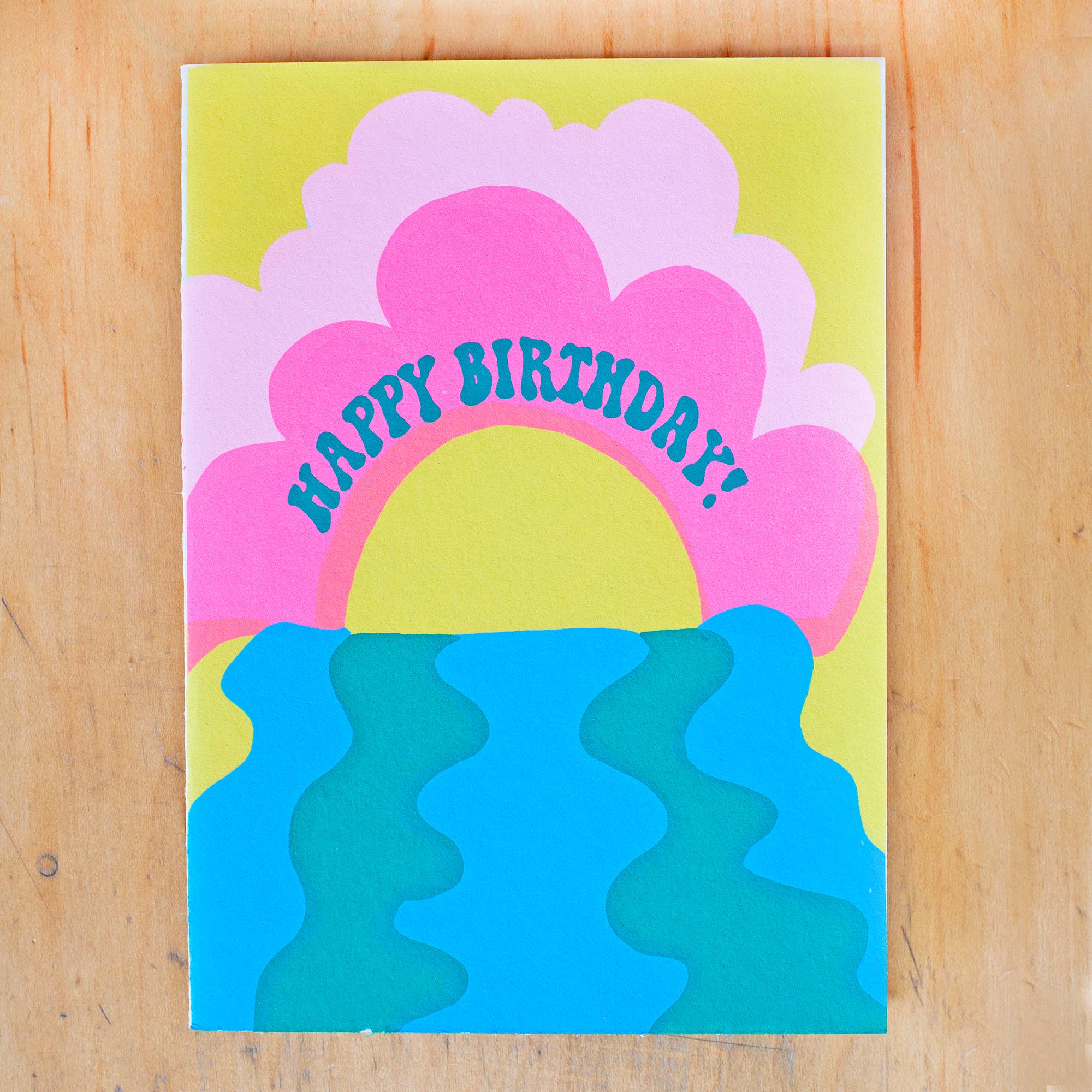 BIRTHDAY SUNSET GREETING CARD - bubblegum market