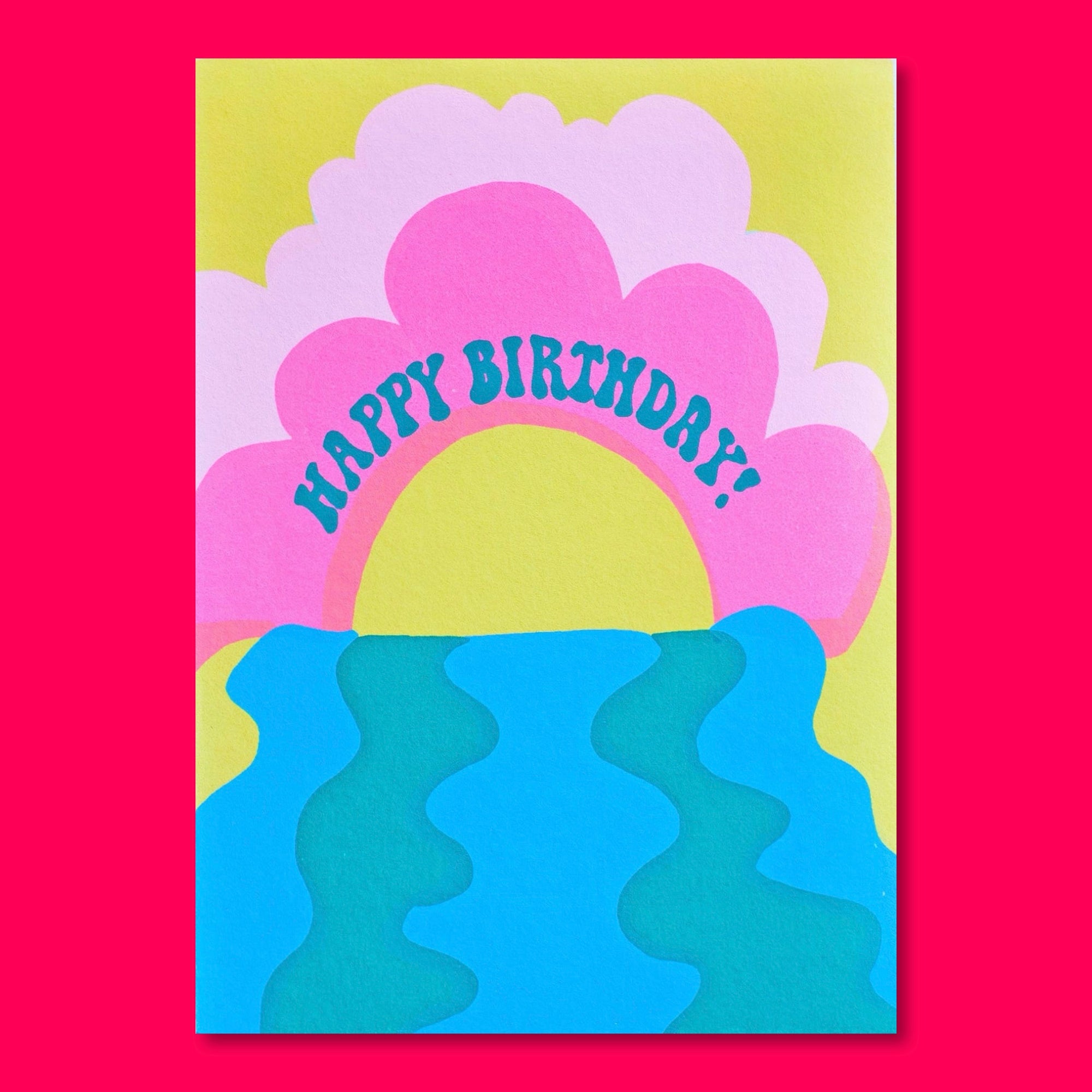 BIRTHDAY SUNSET GREETING CARD - bubblegum market