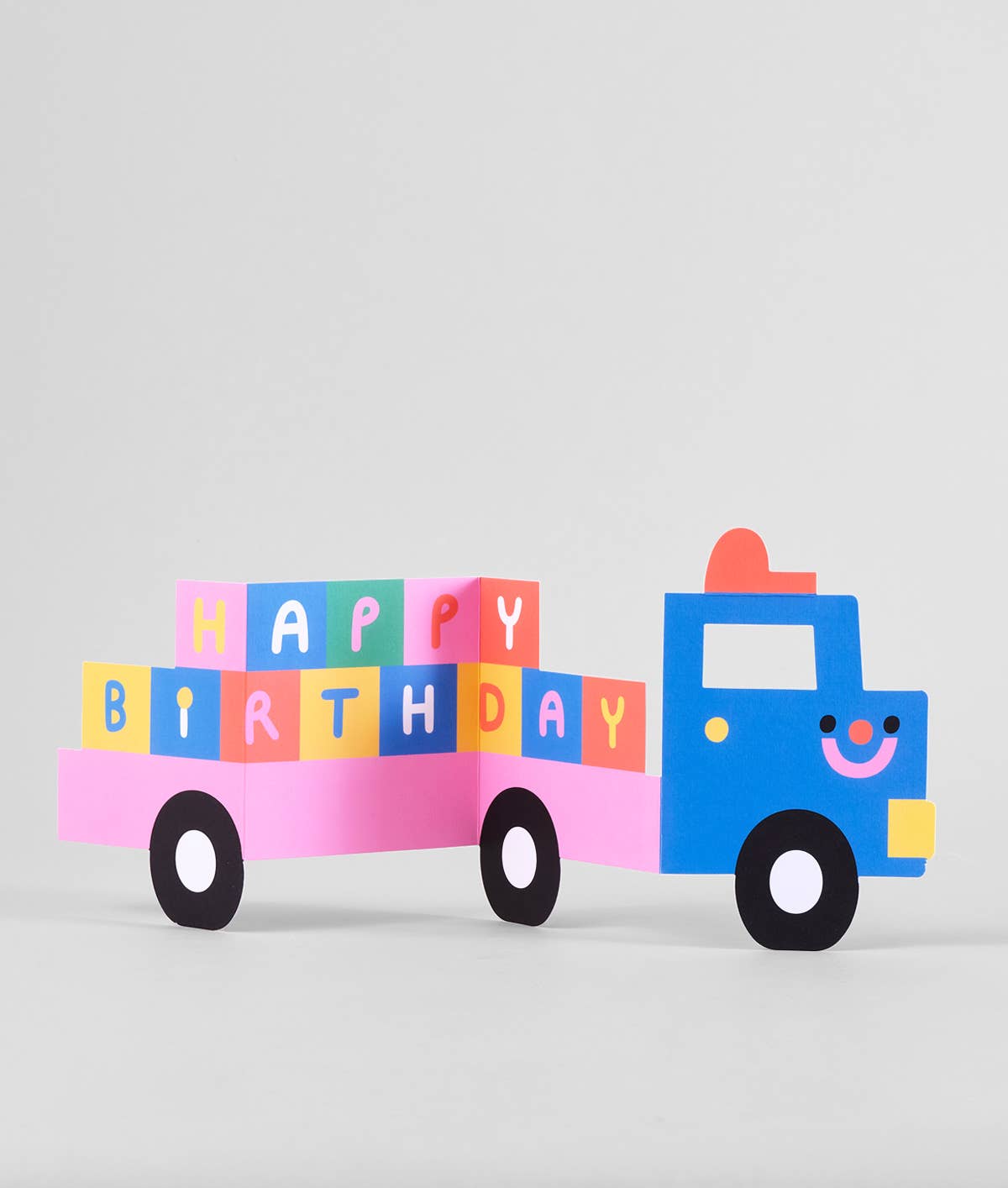 'Birthday Truck' Fold Out Kid's Birthday Card - bubblegum market