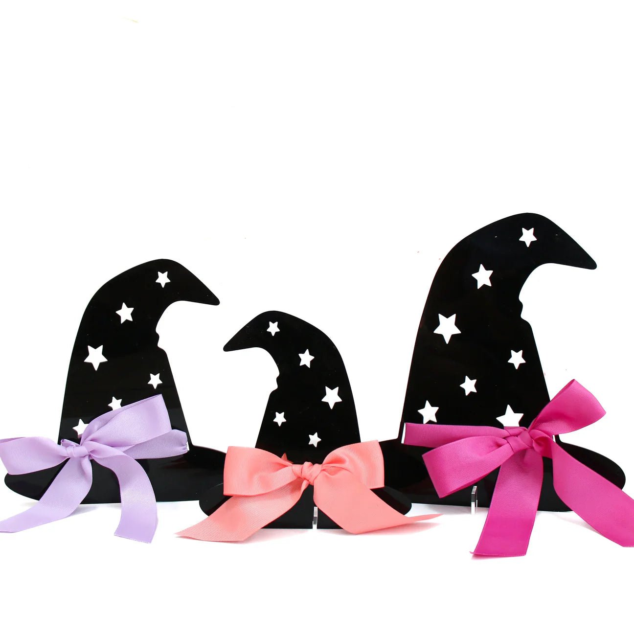 Black Acrylic Witch Hats w/ Bows - bubblegum market