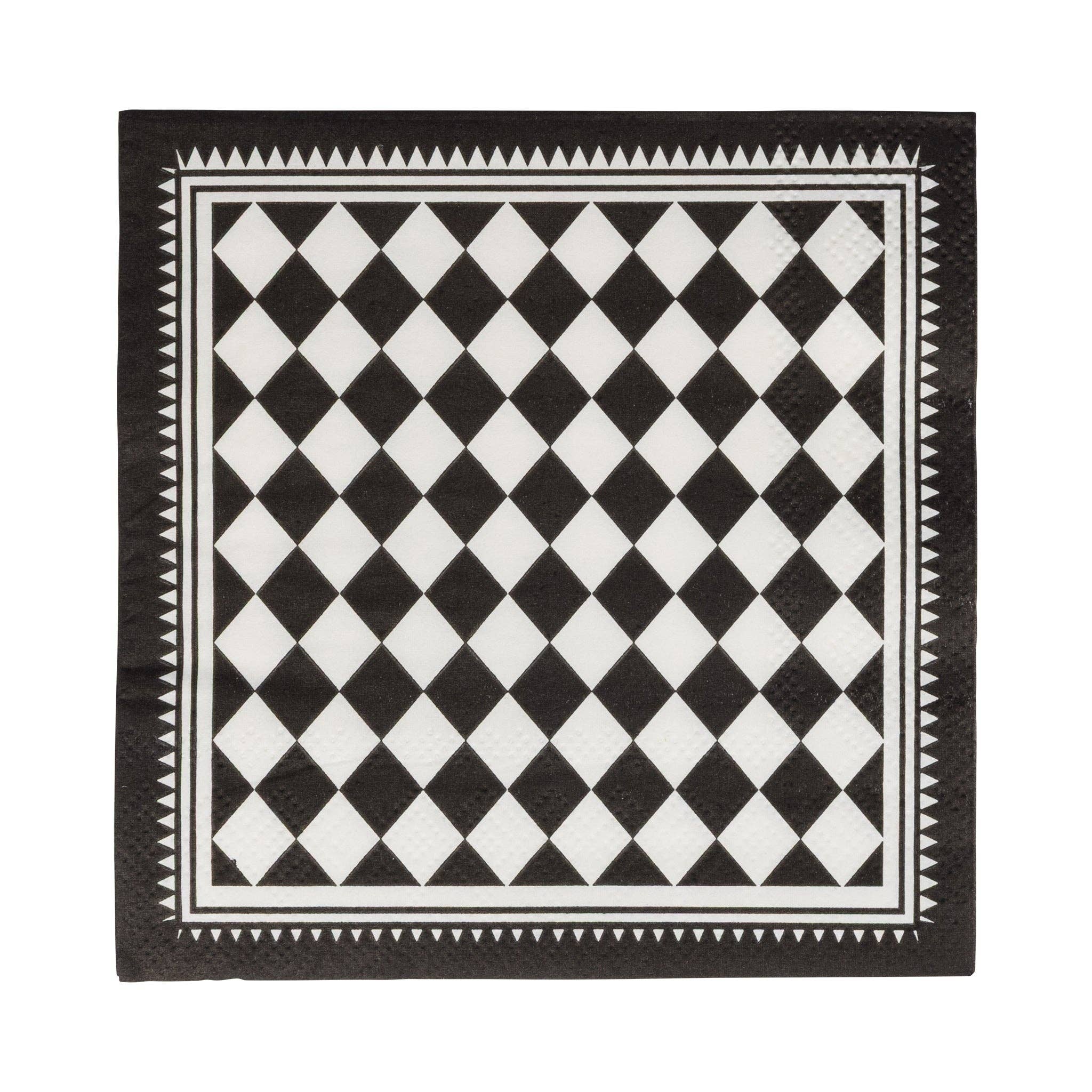 Black Checkered Cocktail Napkins - bubblegum market