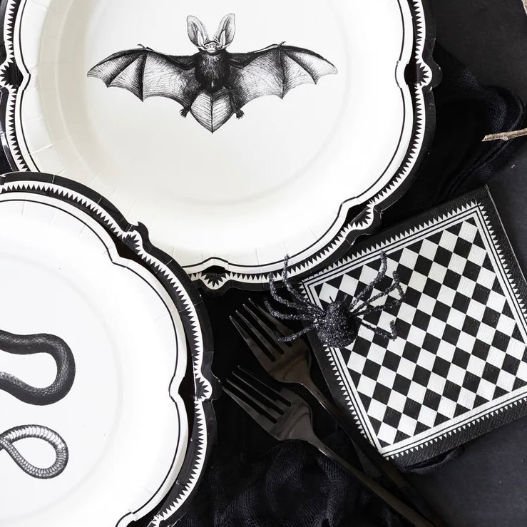 Black Checkered Cocktail Napkins - bubblegum market