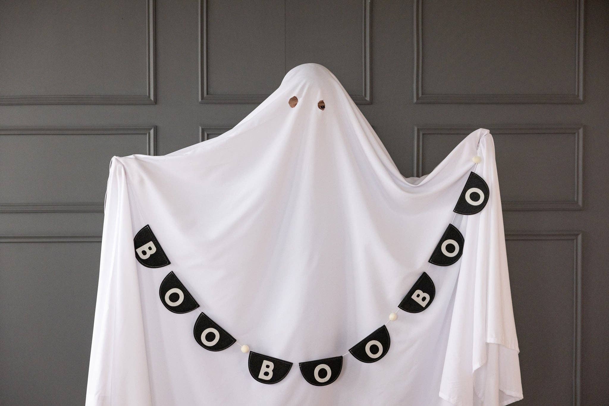 Black Felt BOO Bunting Banner - bubblegum market