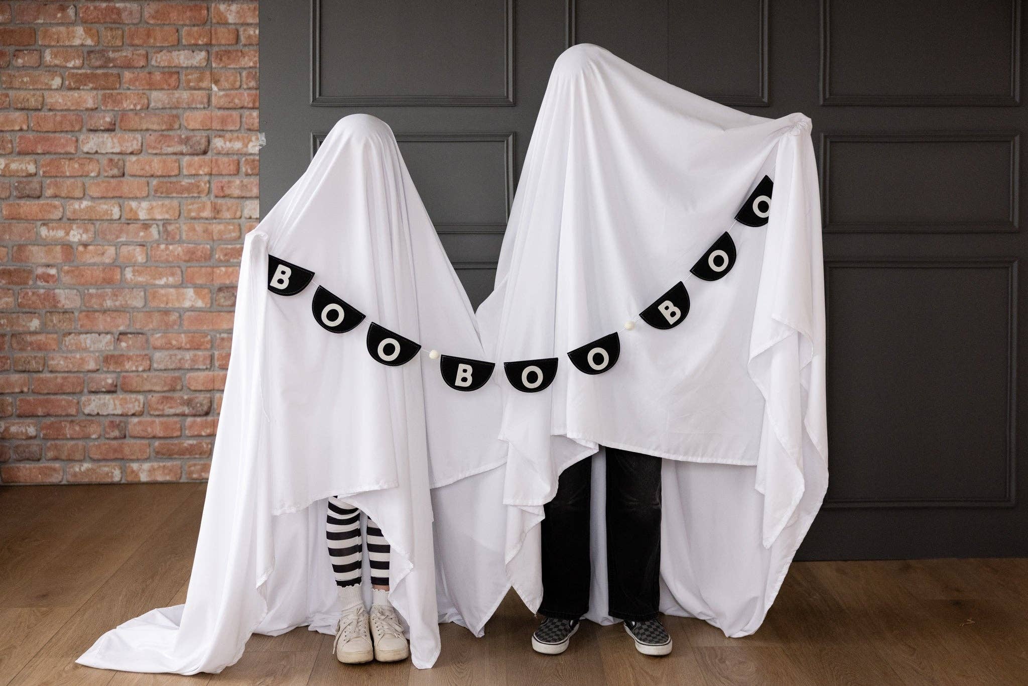 Black Felt BOO Bunting Banner - bubblegum market