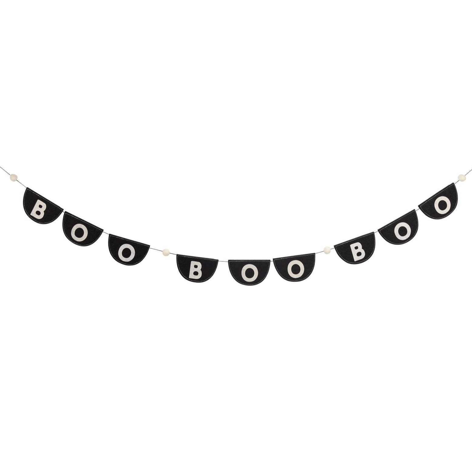 Black Felt BOO Bunting Banner - bubblegum market