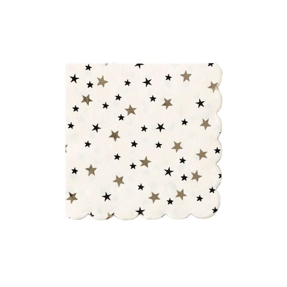 Black & Gold Star Napkins - bubblegum market