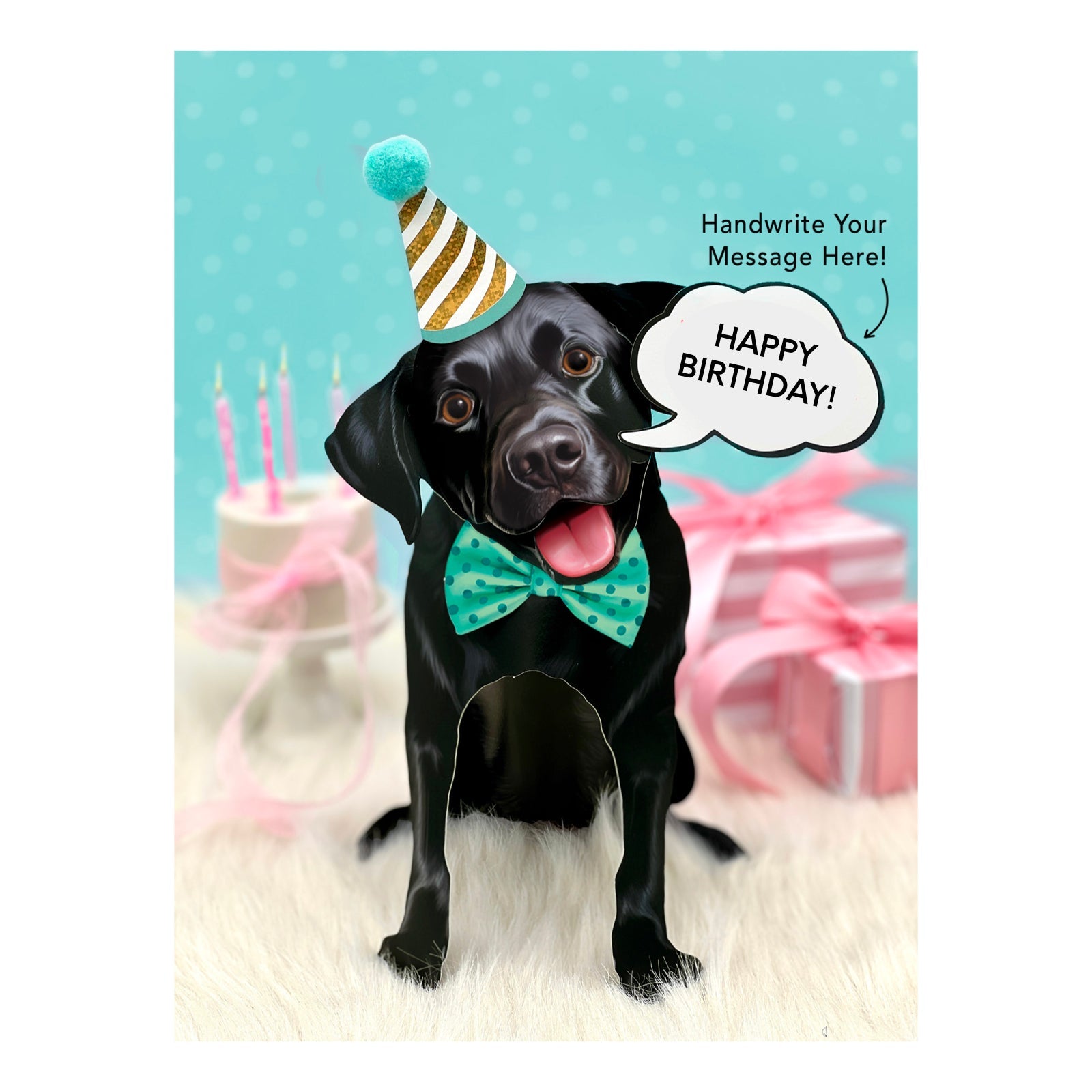 Black Lab Pop - Up Pet Card - bubblegum market