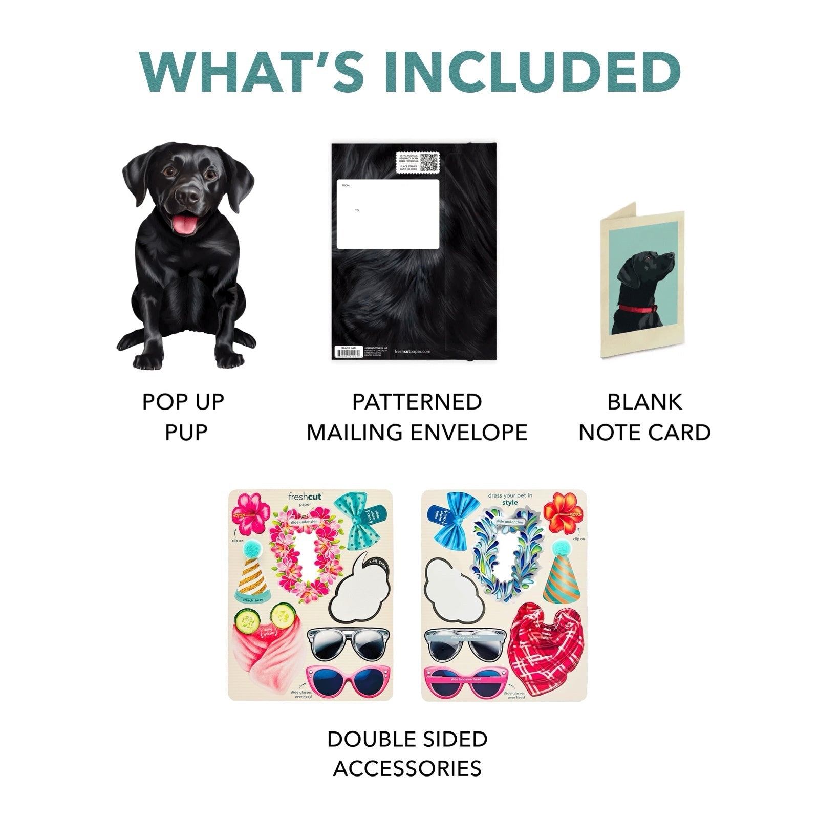 Black Lab Pop - Up Pet Card - bubblegum market