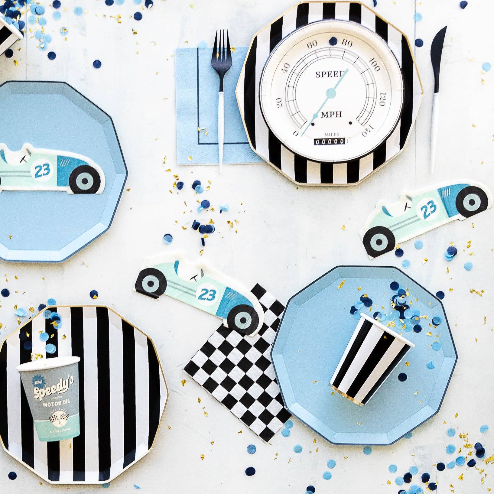 Black Noir Cabana Stripe Paper Party Cups - bubblegum market