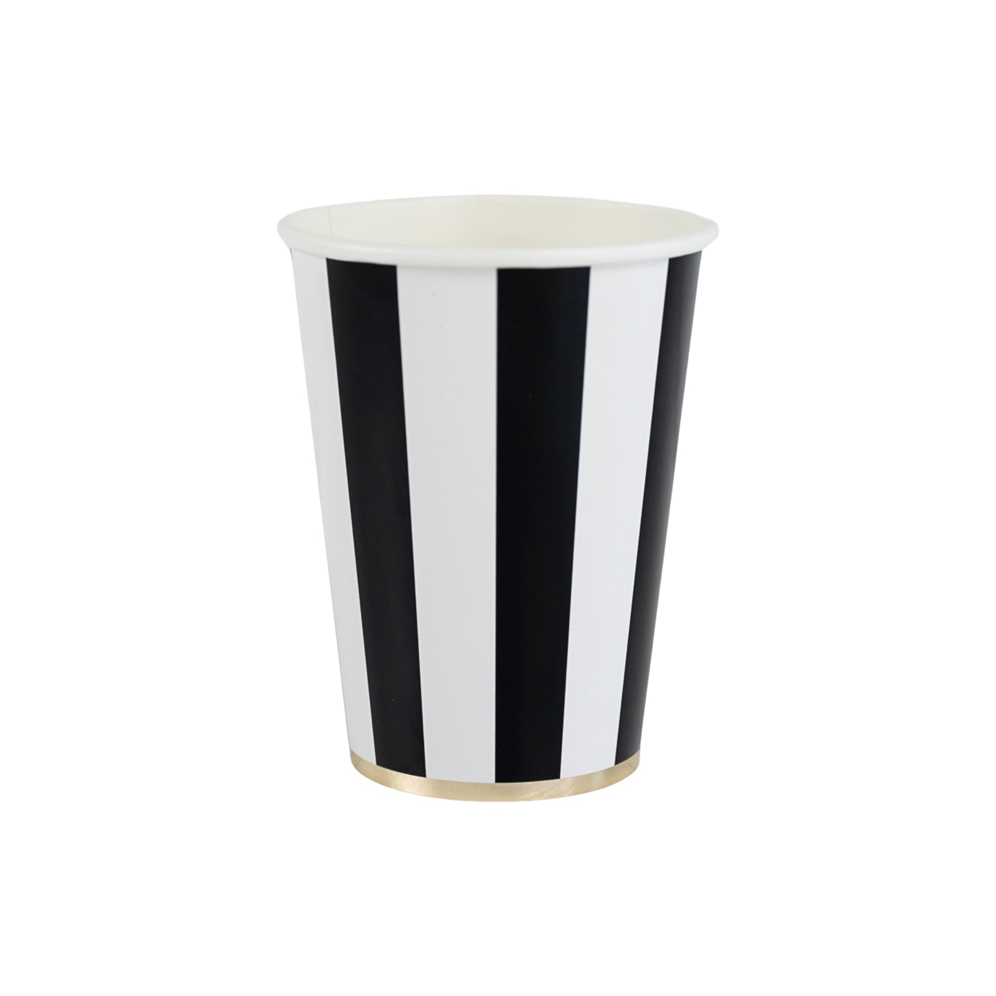 Black Noir Cabana Stripe Paper Party Cups - bubblegum market