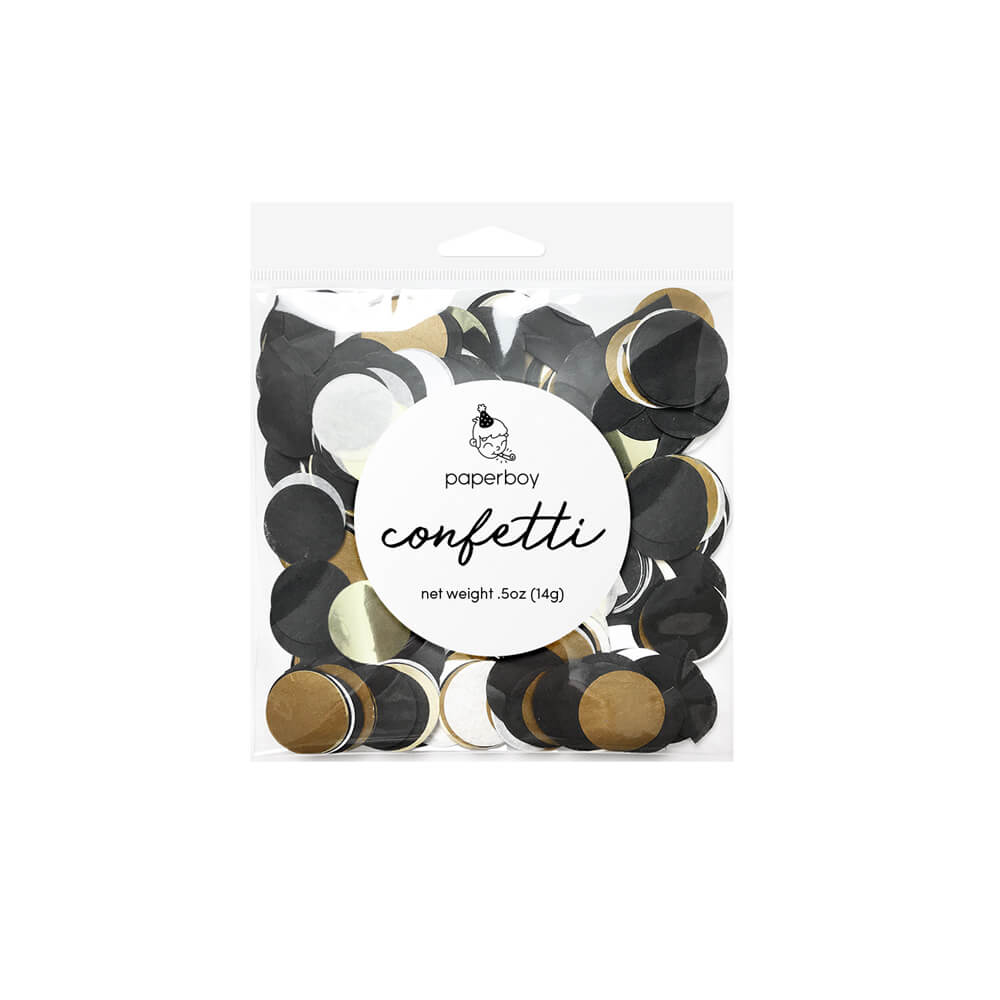 Black, White & Gold Confetti - bubblegum market