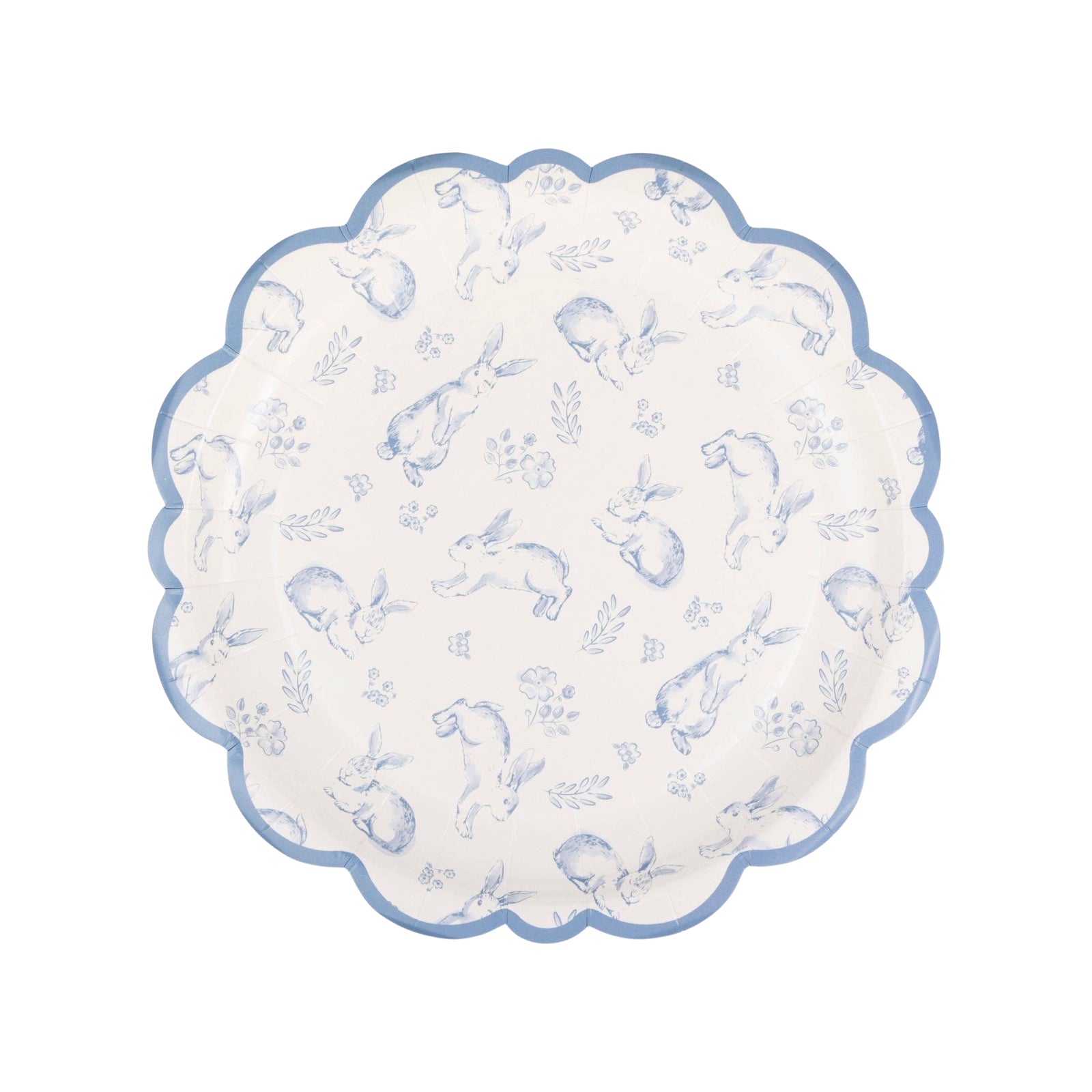 Blue Bunny Toile Plates 8" - bubblegum market