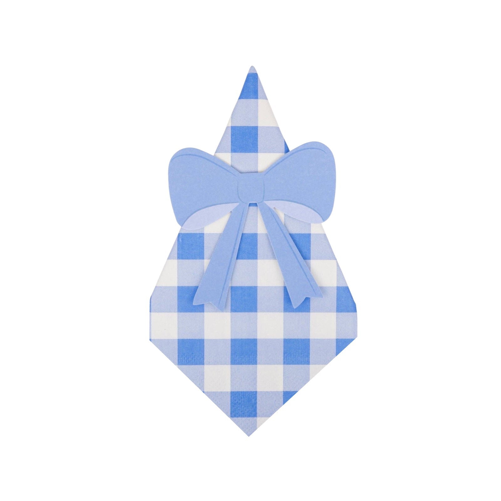 Blue Gingham Guest Napkins & Rings Set - bubblegum market