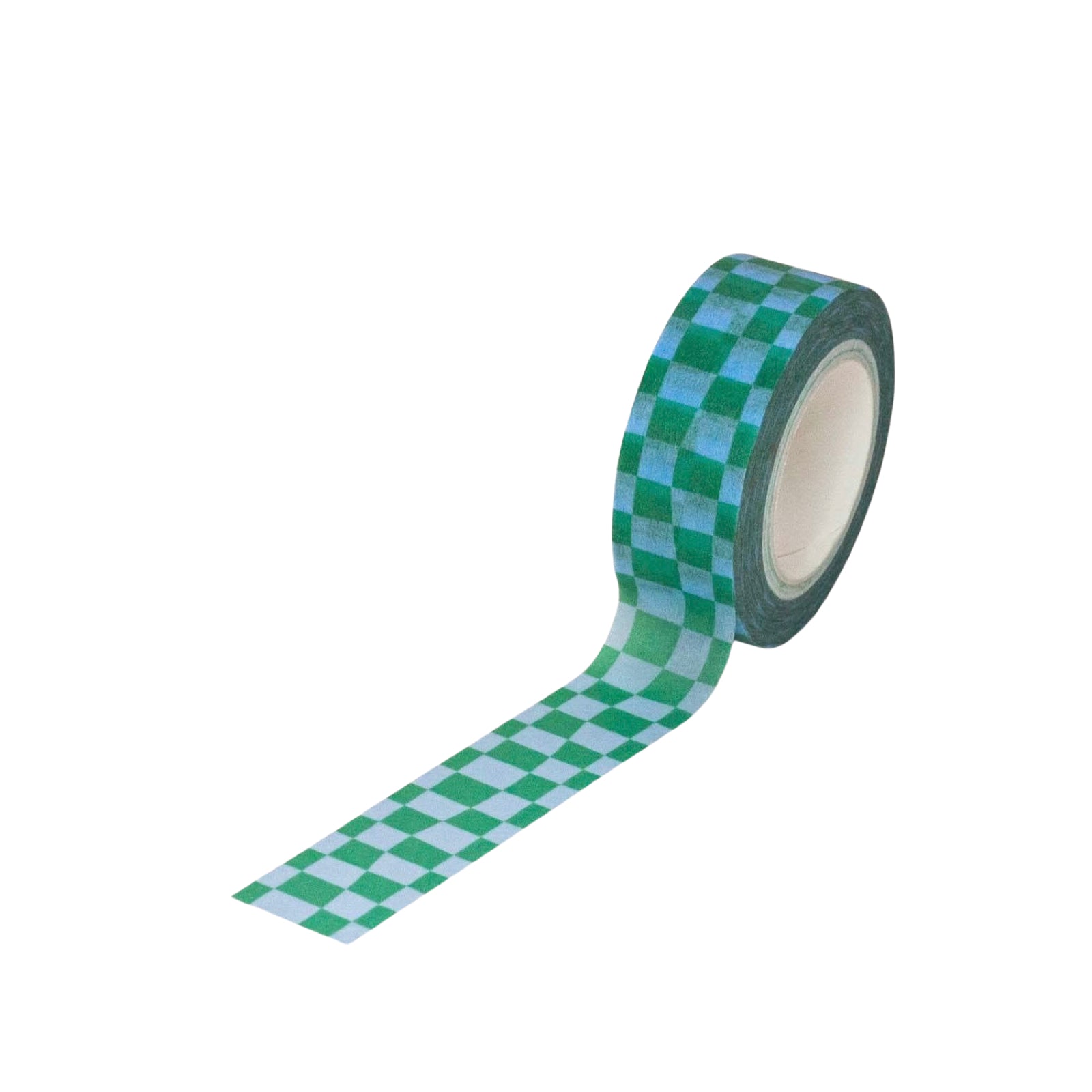 Blue & Green Wavy Checker Washi Tape - bubblegum market