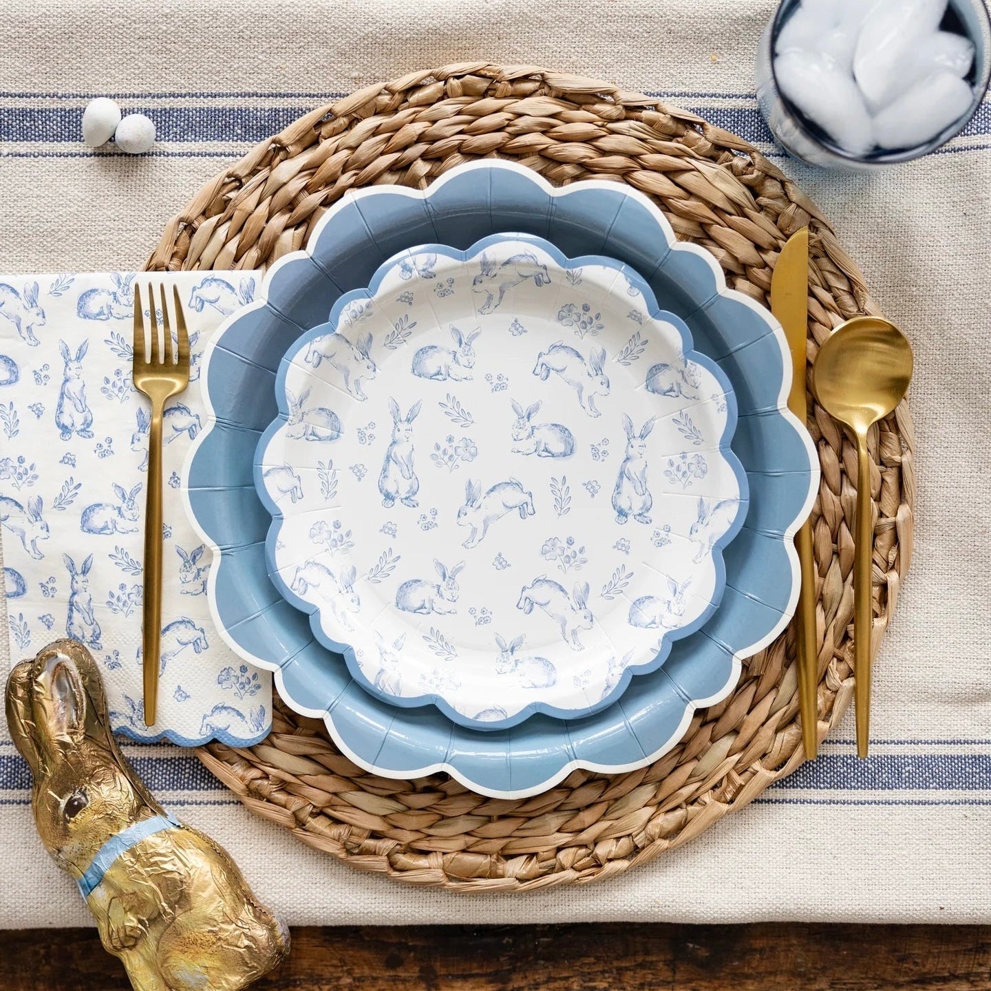 Blue Scalloped Edge Plates 10" - bubblegum market