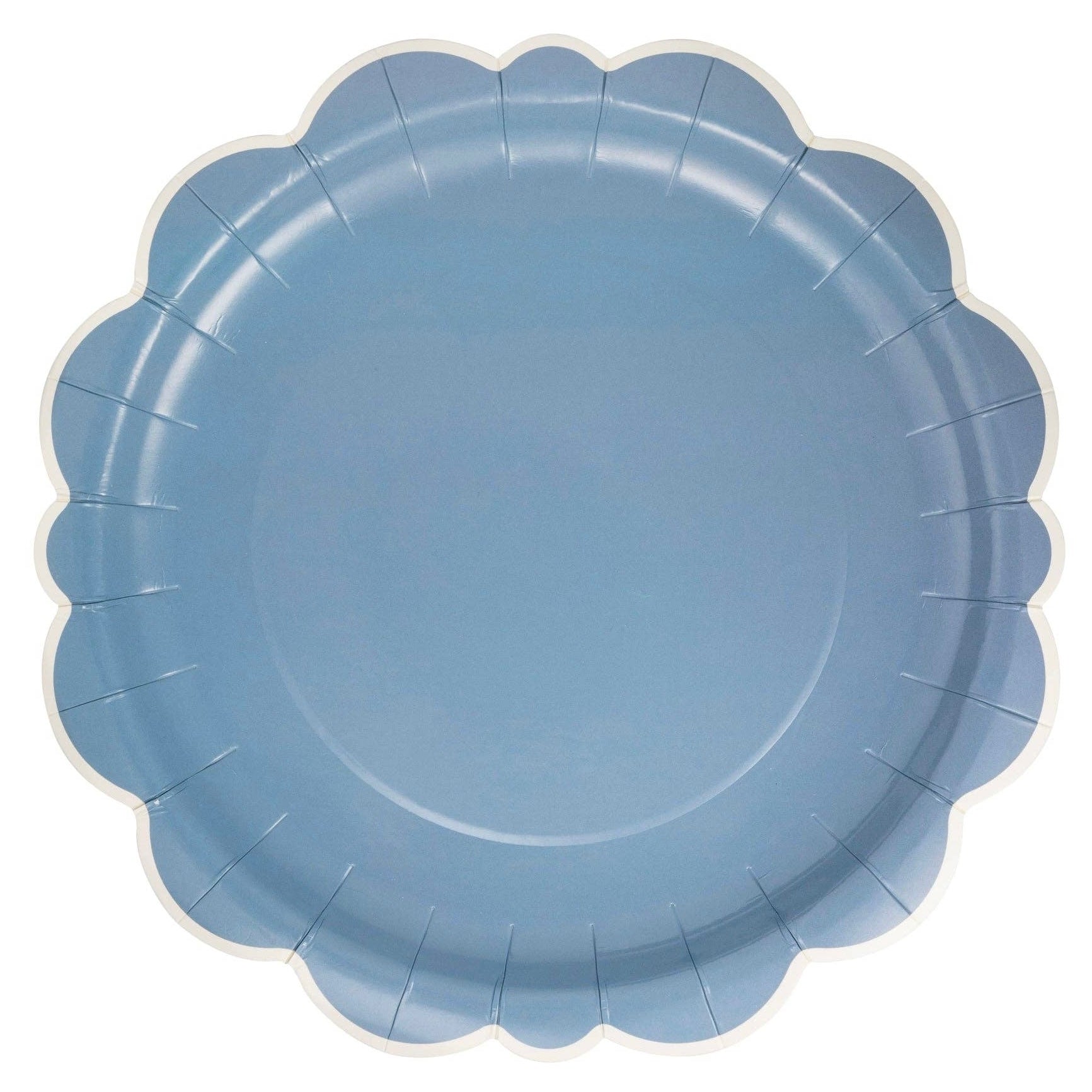 Blue Scalloped Edge Plates 10" - bubblegum market