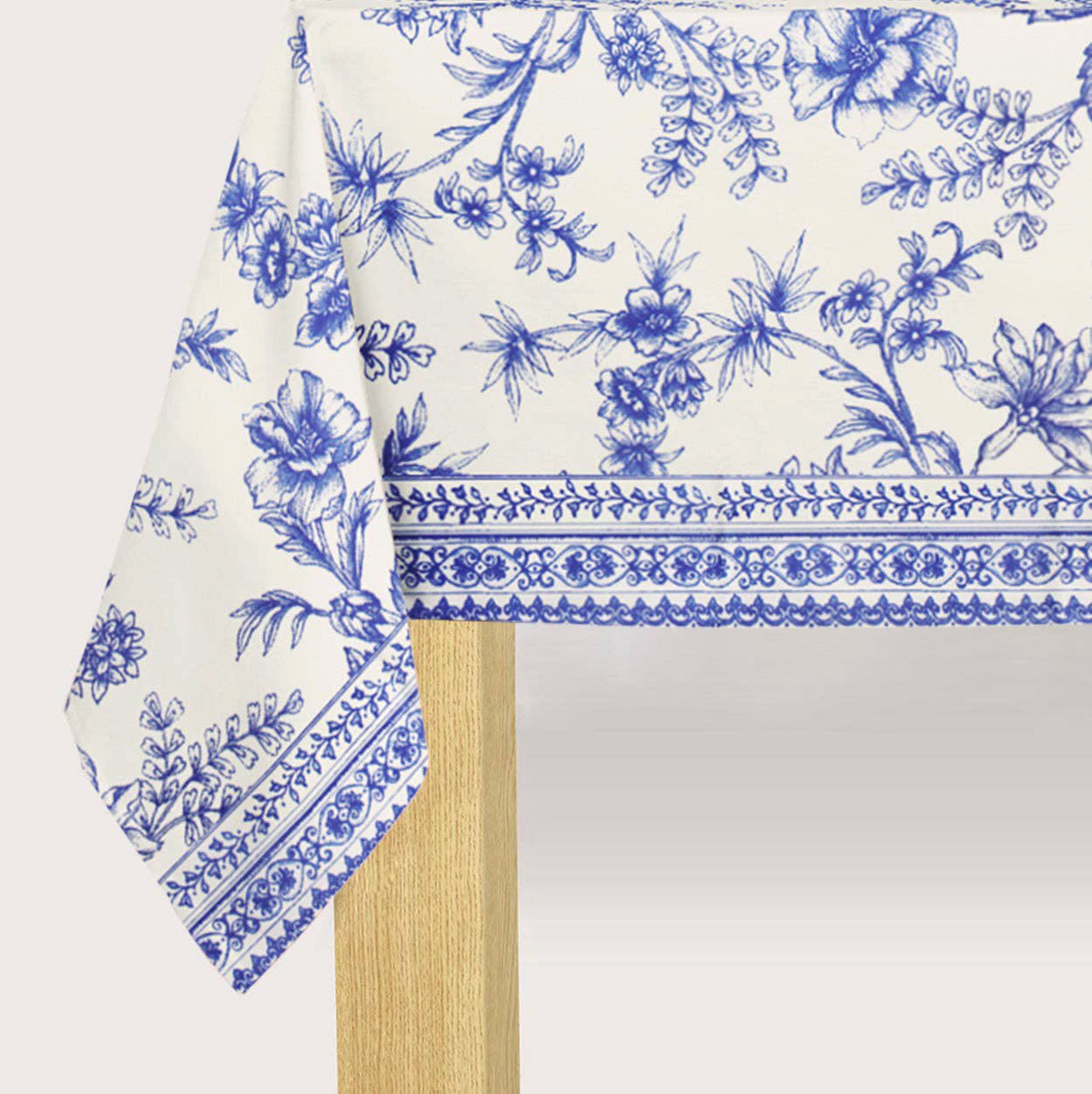 Blue Toile Paper Tablecloth - bubblegum market