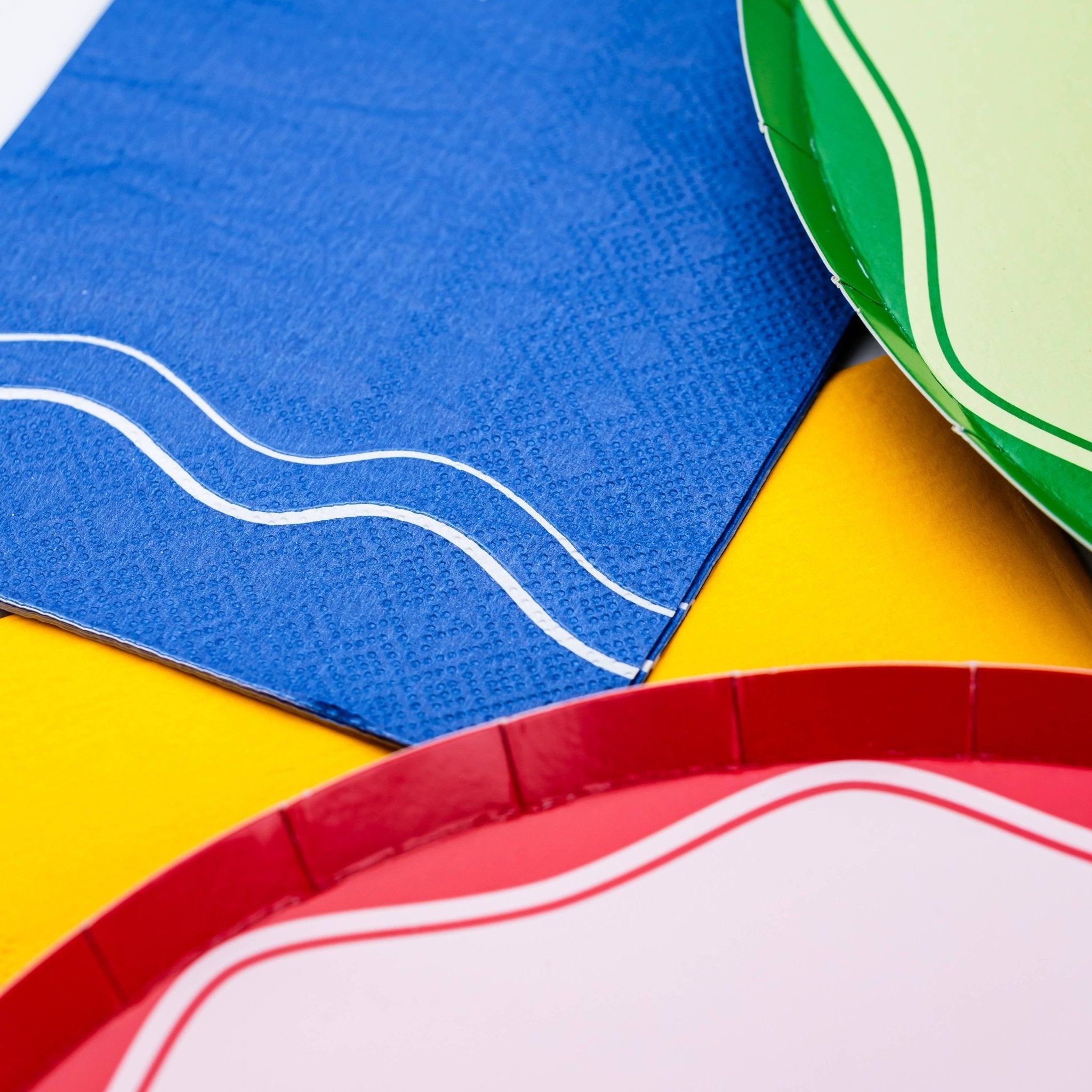 Blue Wave Color Block Guest Towel Napkins - bubblegum market