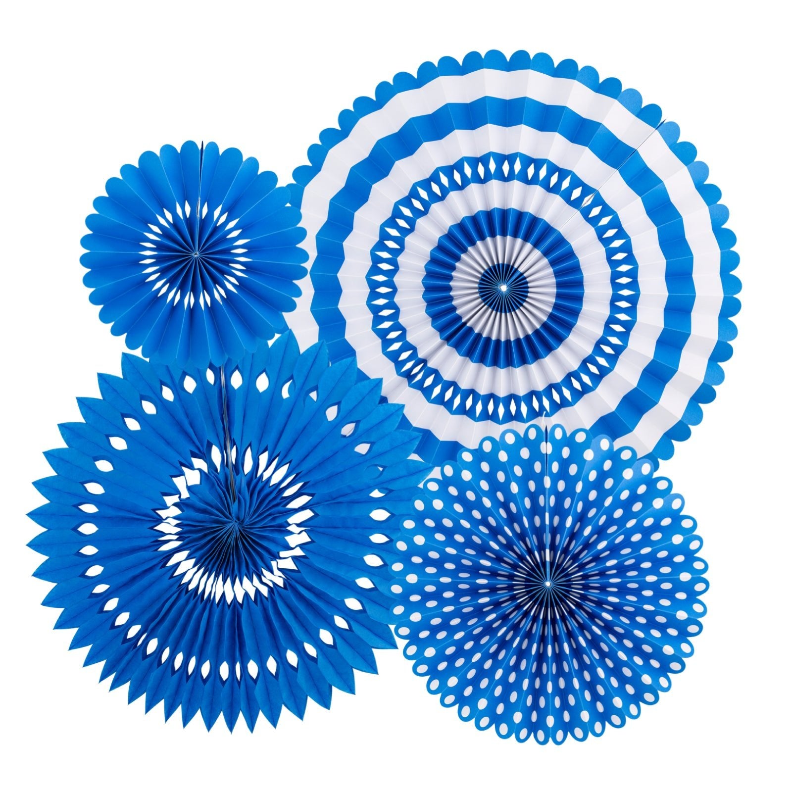 Blue & White Decorative Party Fans - bubblegum market