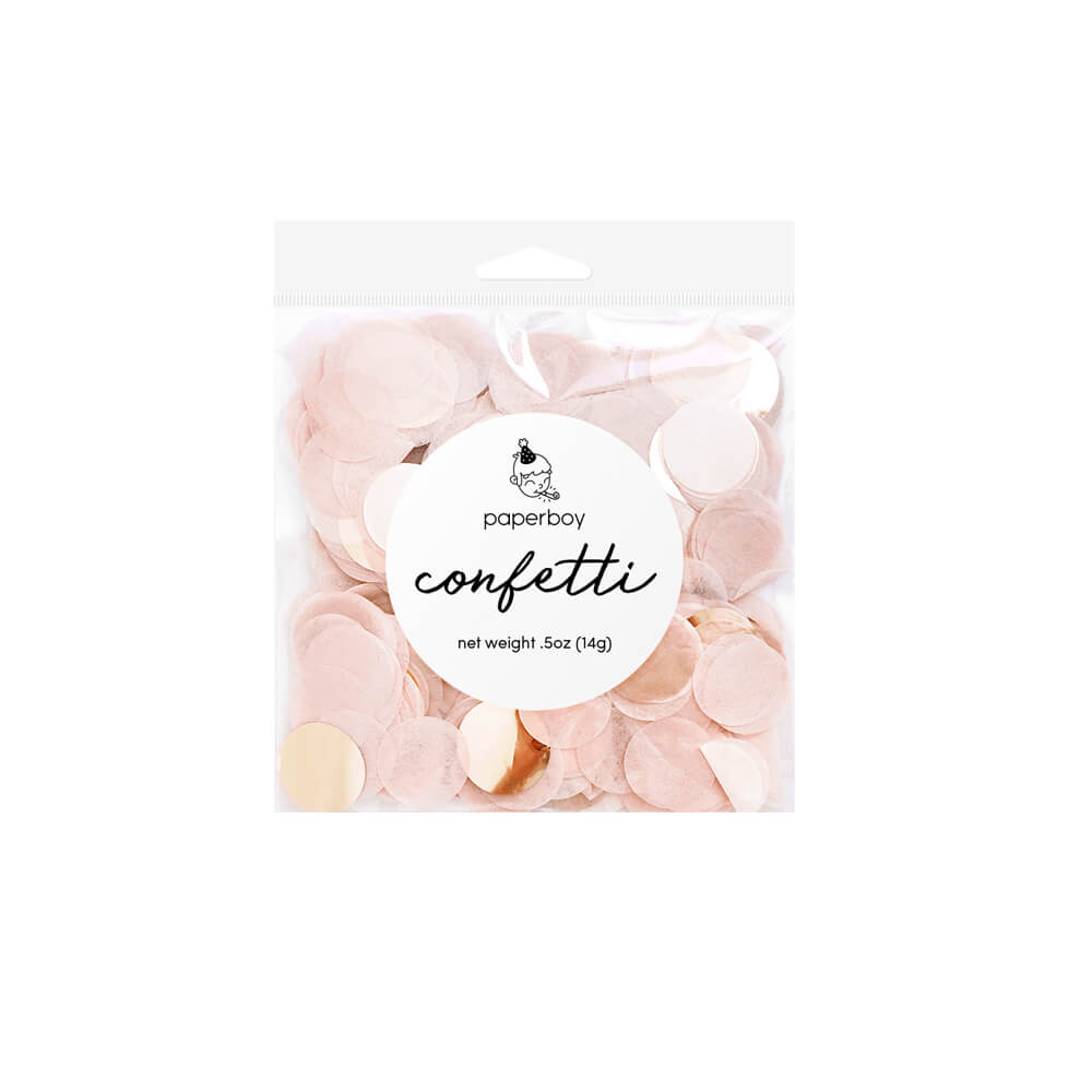 Blush & Rose Gold Confetti - bubblegum market